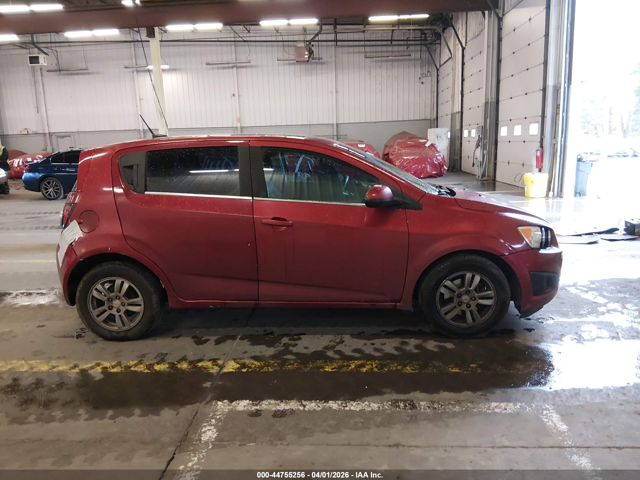 2014 Chevrolet Sonic Lt Auto Burgundy vin: 1G1JC6SBXE4165530