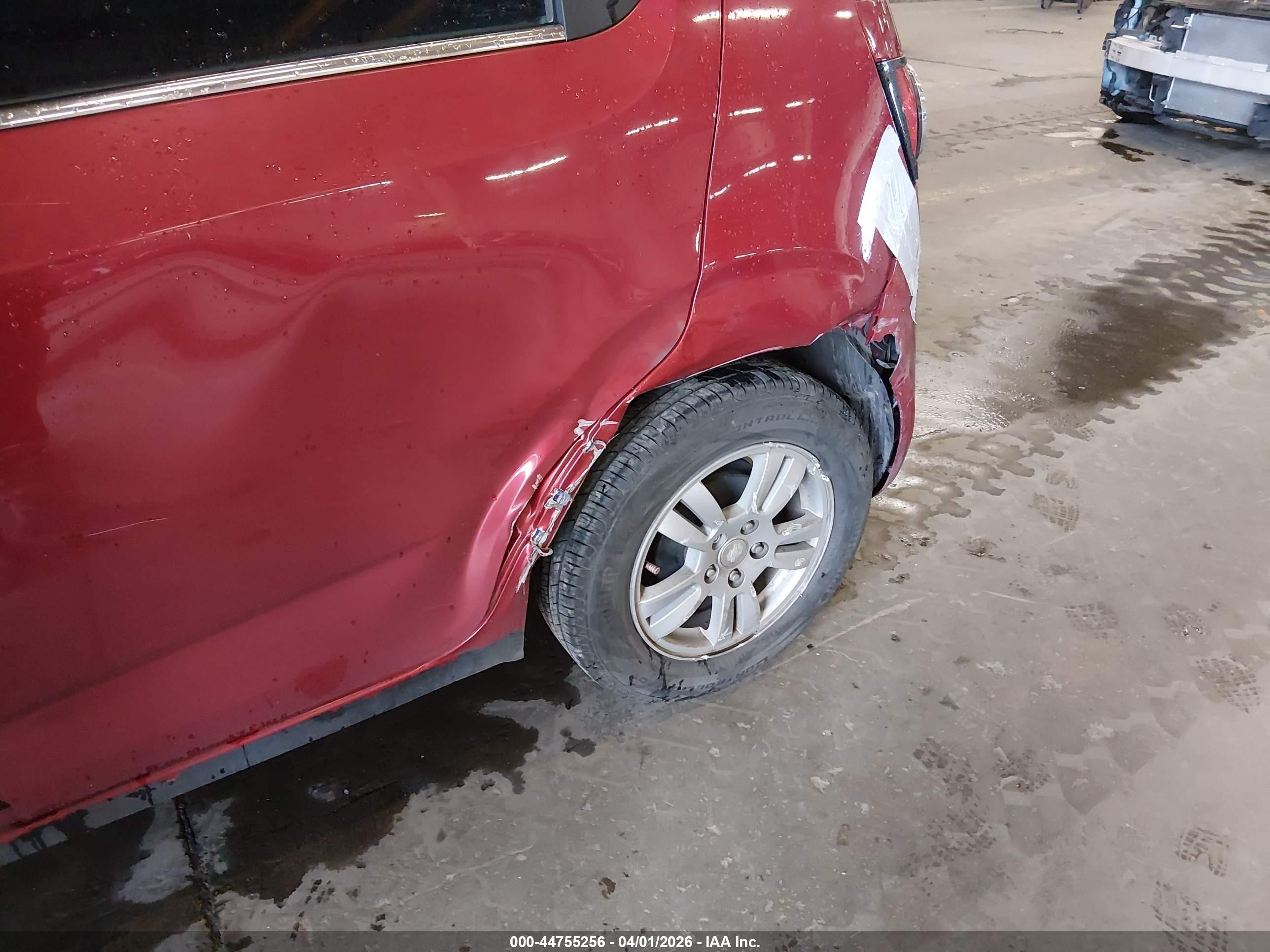 2014 Chevrolet Sonic Lt Auto Burgundy vin: 1G1JC6SBXE4165530