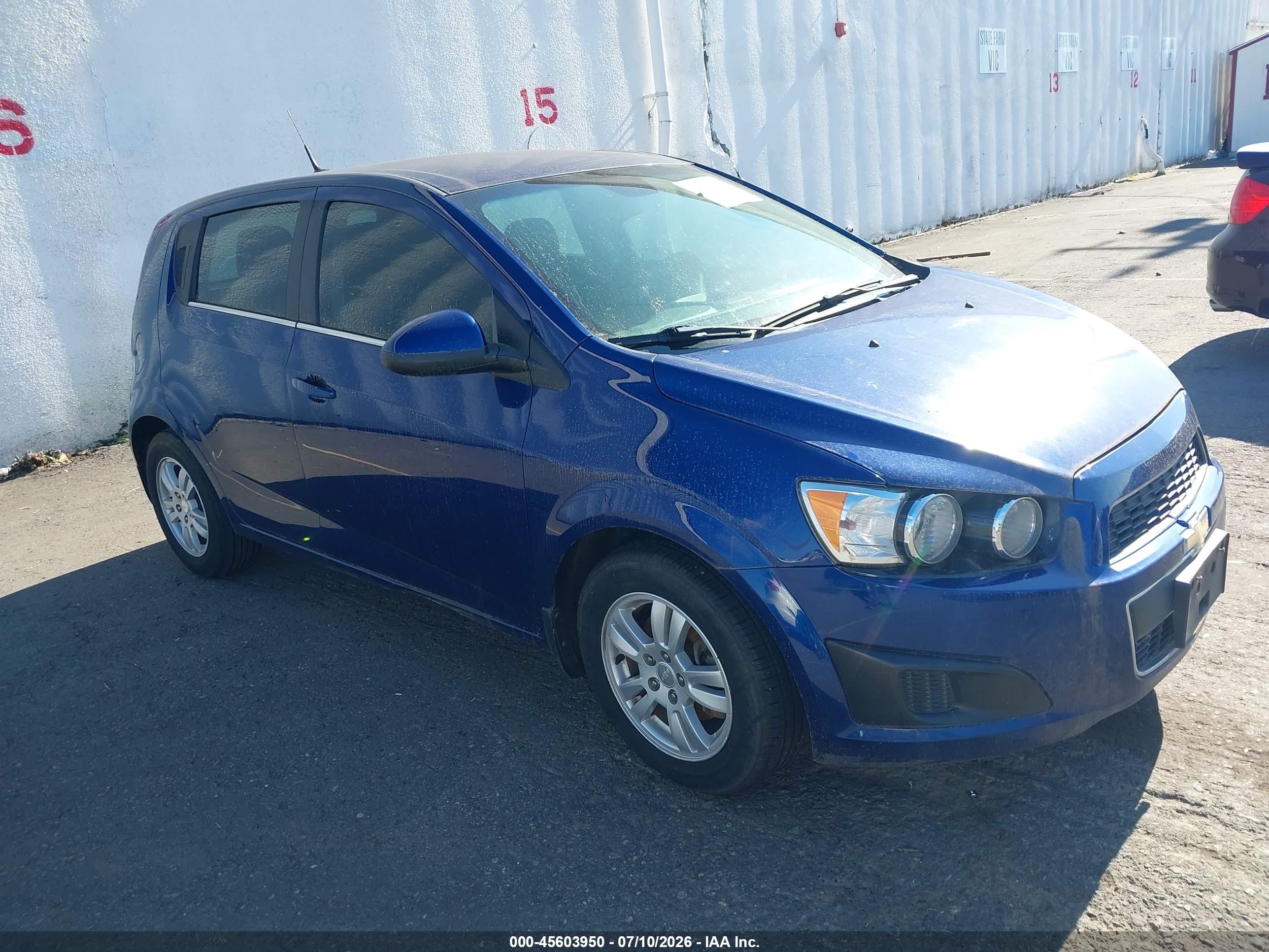 2013 Chevrolet Sonic Lt Auto Blue vin: 1G1JC6SG2D4207568