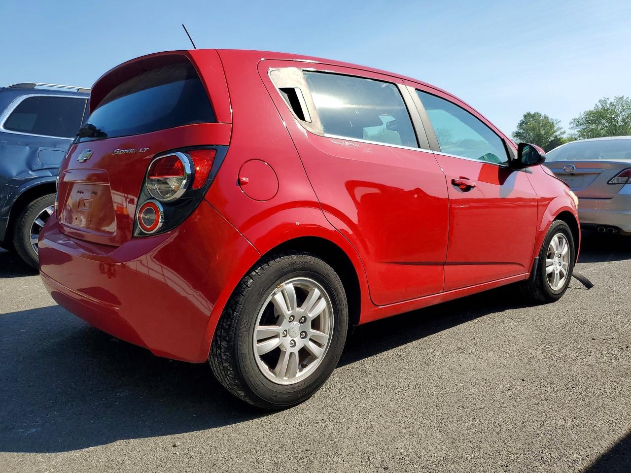 2013 Chevrolet Sonic Lt Red vin: 1G1JC6SG3D4139703