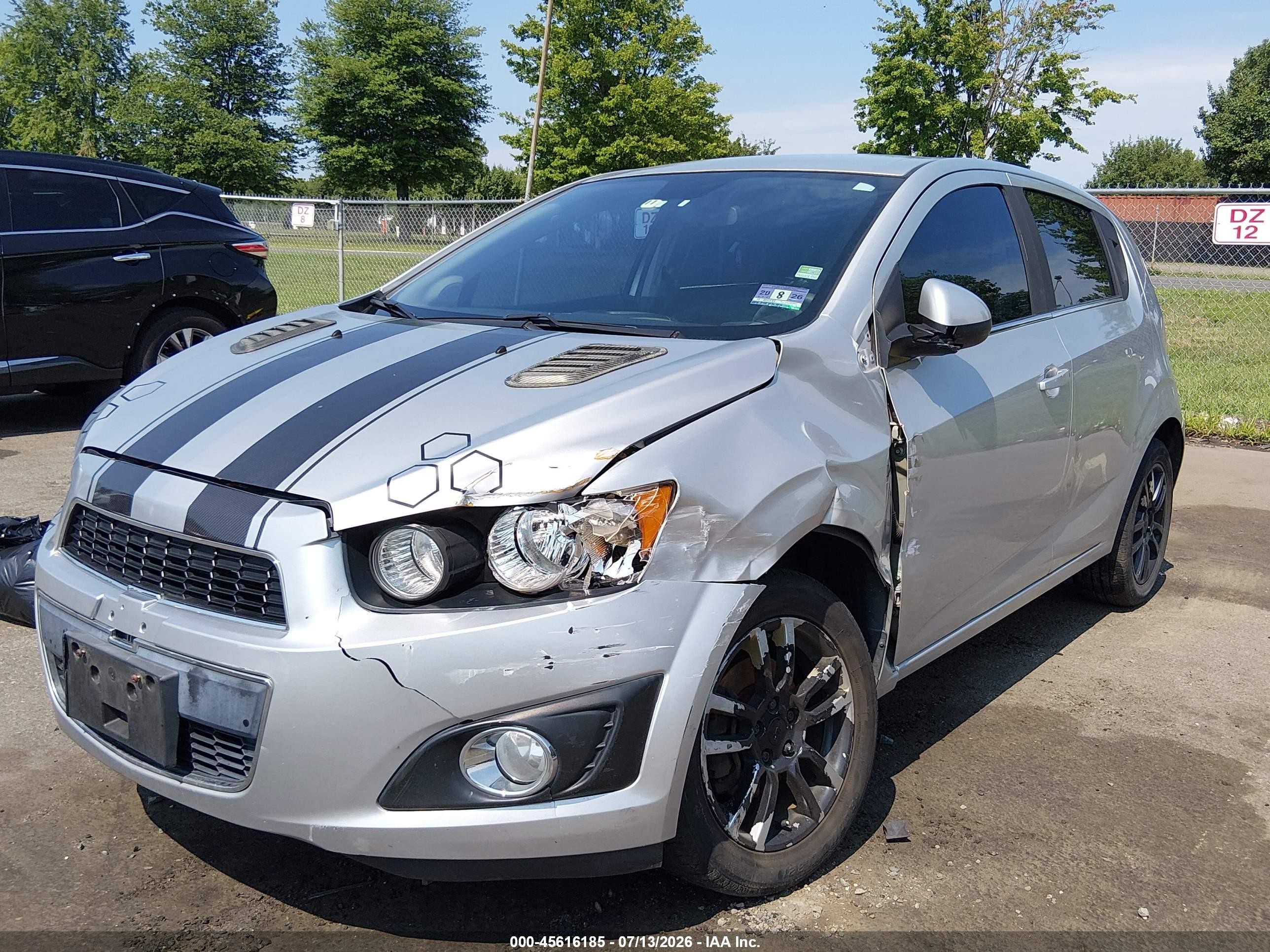 2013 Chevrolet Sonic Lt Auto Silver vin: 1G1JC6SG3D4162494