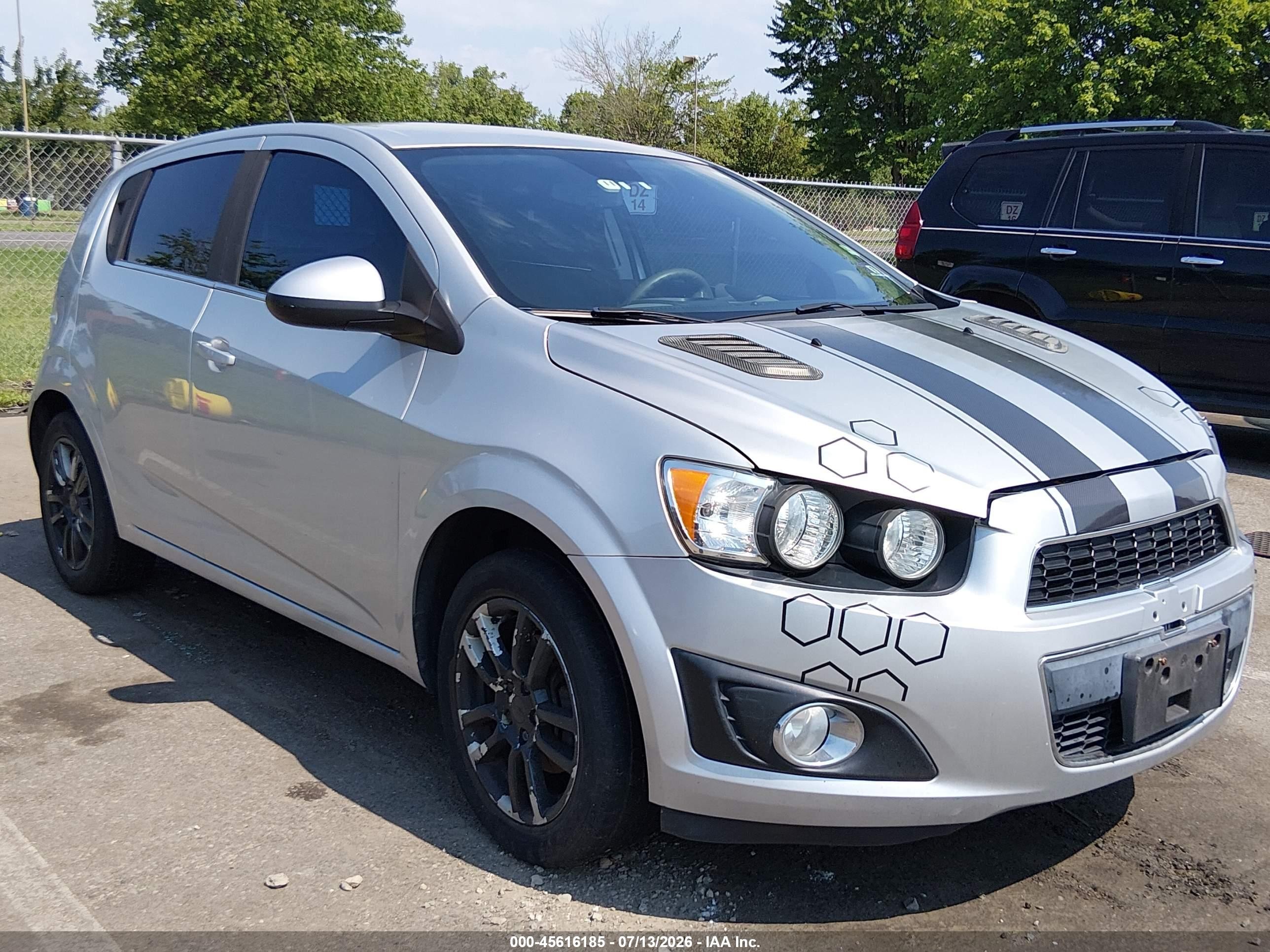 2013 Chevrolet Sonic Lt Auto Silver vin: 1G1JC6SG3D4162494