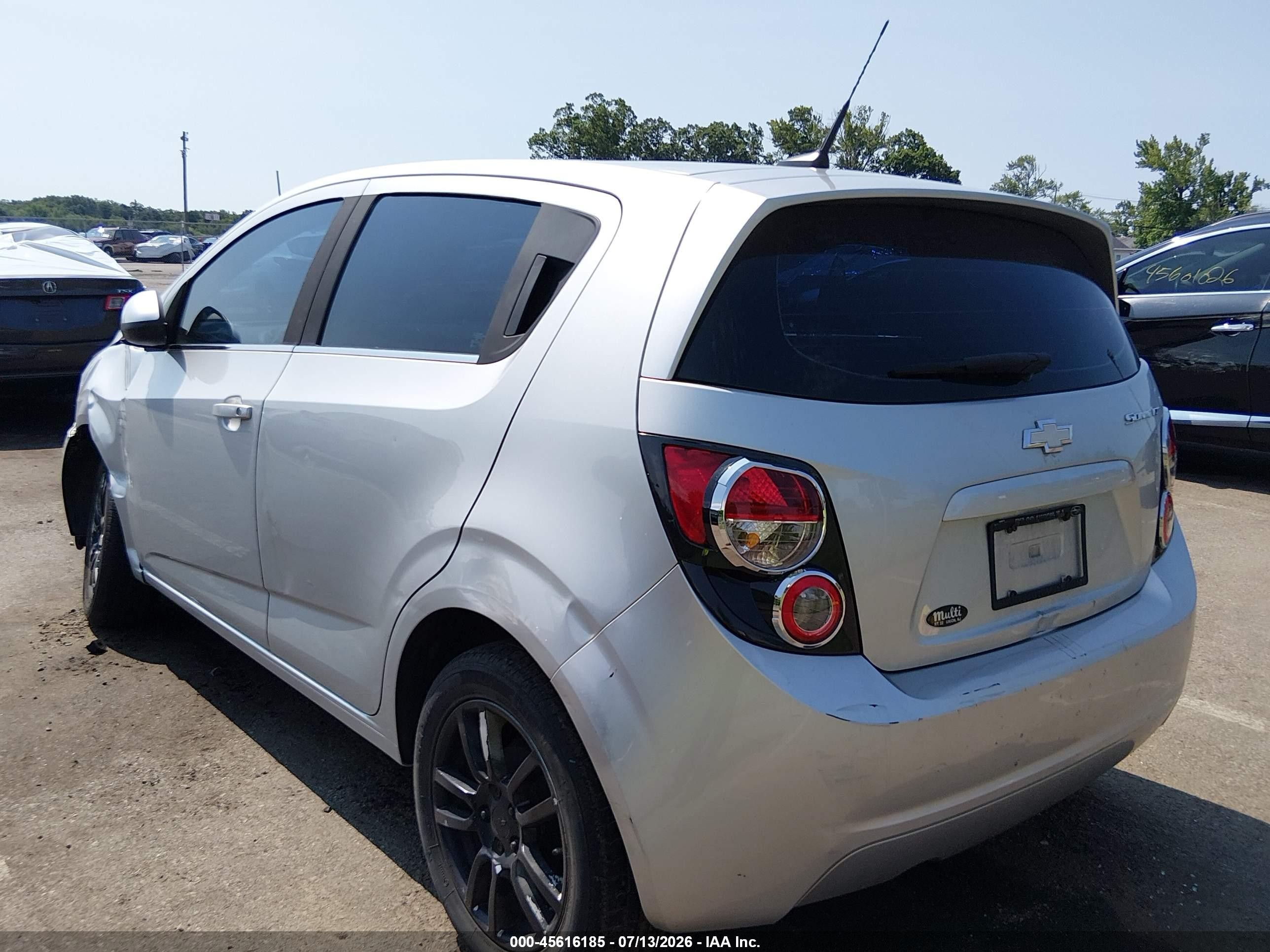 2013 Chevrolet Sonic Lt Auto Silver vin: 1G1JC6SG3D4162494
