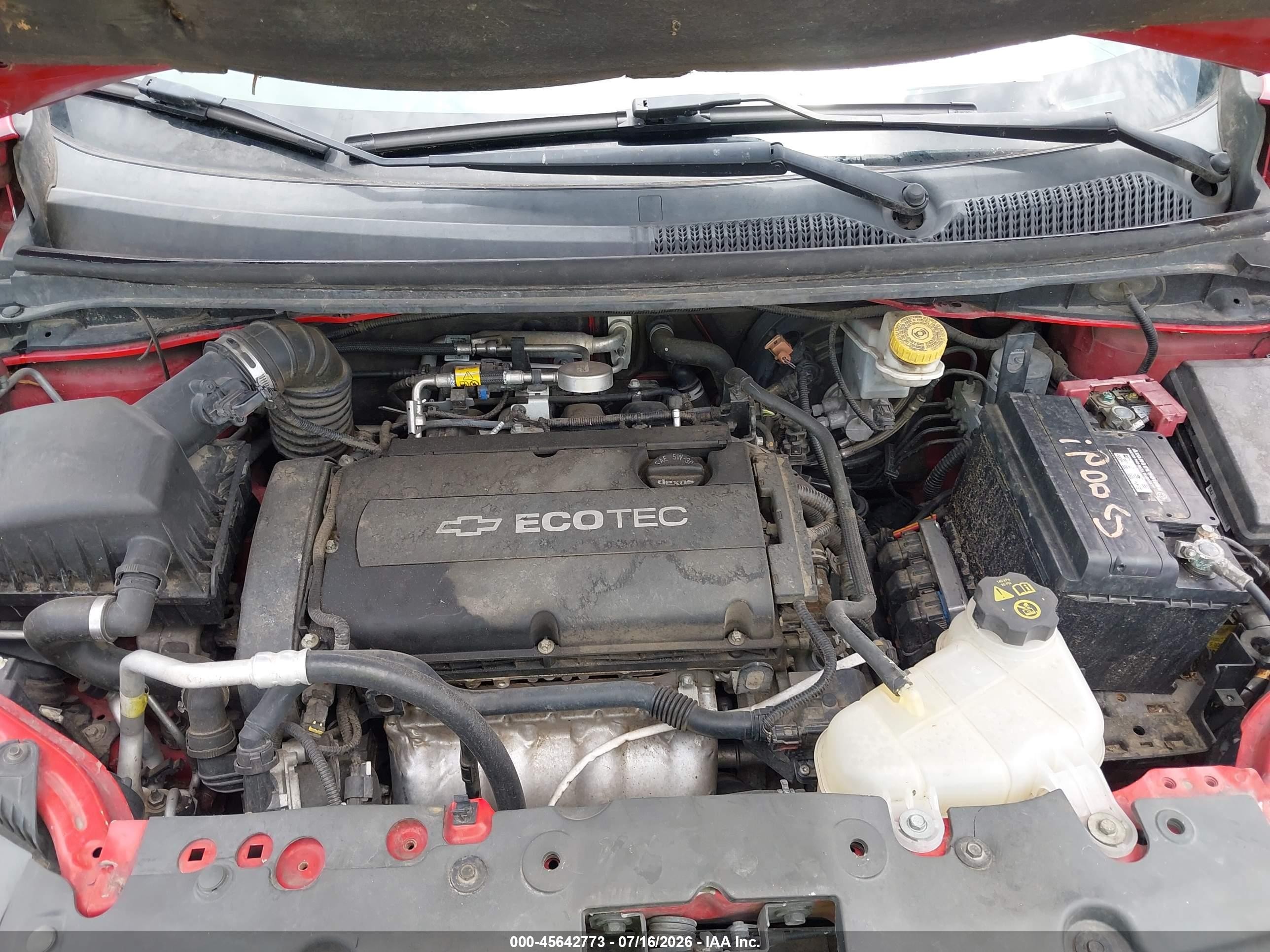 2013 Chevrolet Sonic Lt Auto Красный vin: 1G1JC6SG4D4233847