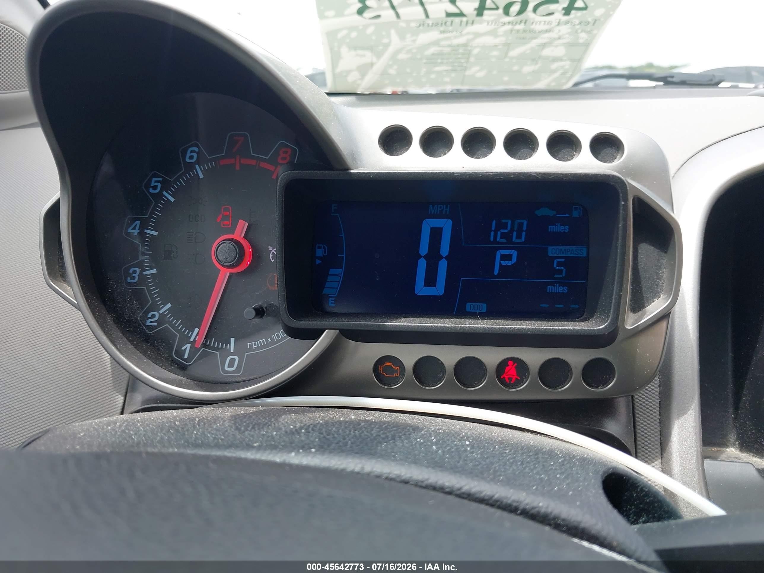 2013 Chevrolet Sonic Lt Auto Красный vin: 1G1JC6SG4D4233847