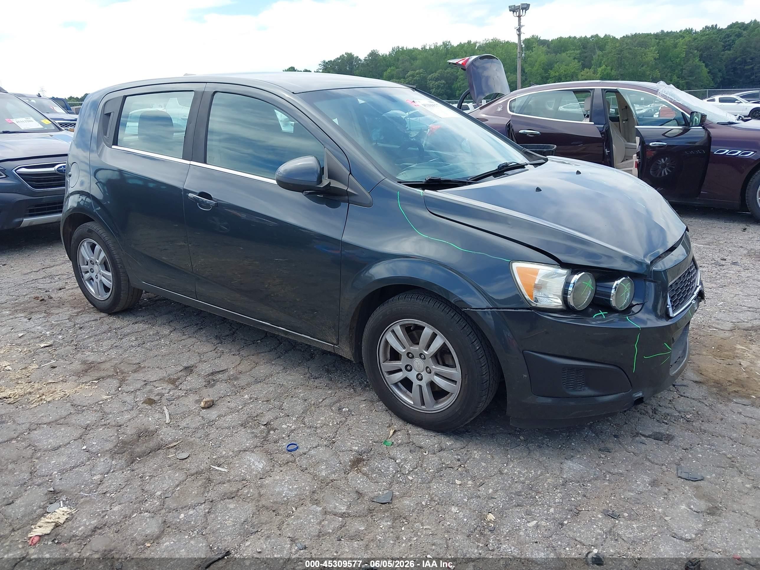 2014 Chevrolet Sonic Lt Auto Black vin: 1G1JC6SG5E4115355