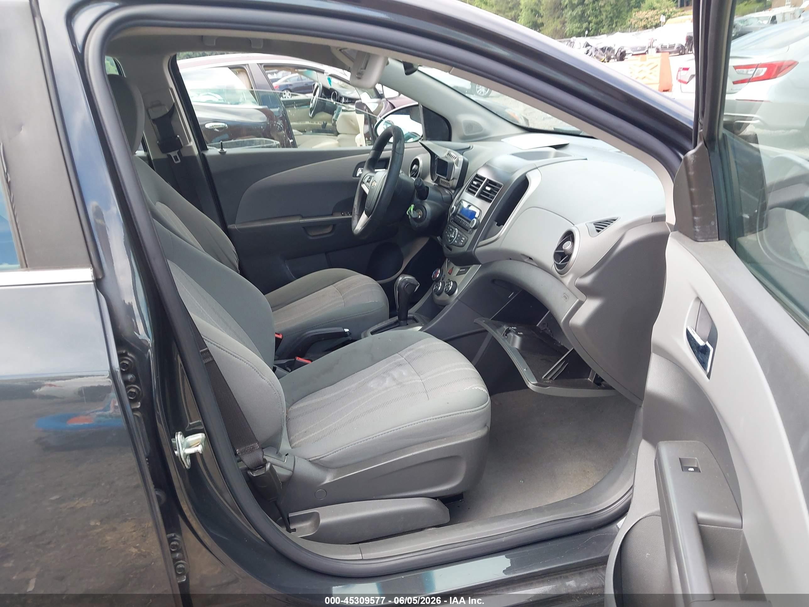 2014 Chevrolet Sonic Lt Auto Black vin: 1G1JC6SG5E4115355