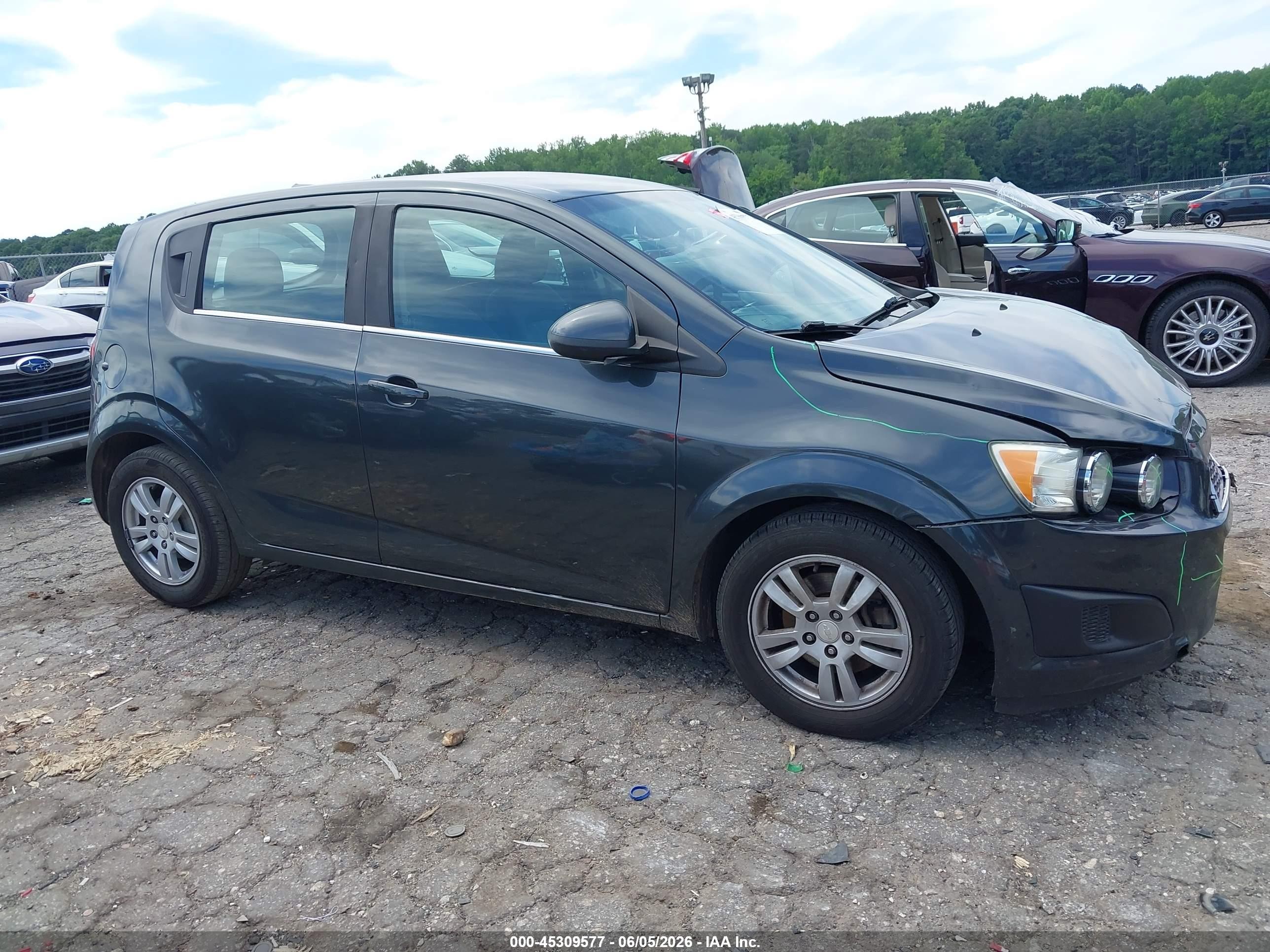 2014 Chevrolet Sonic Lt Auto Black vin: 1G1JC6SG5E4115355