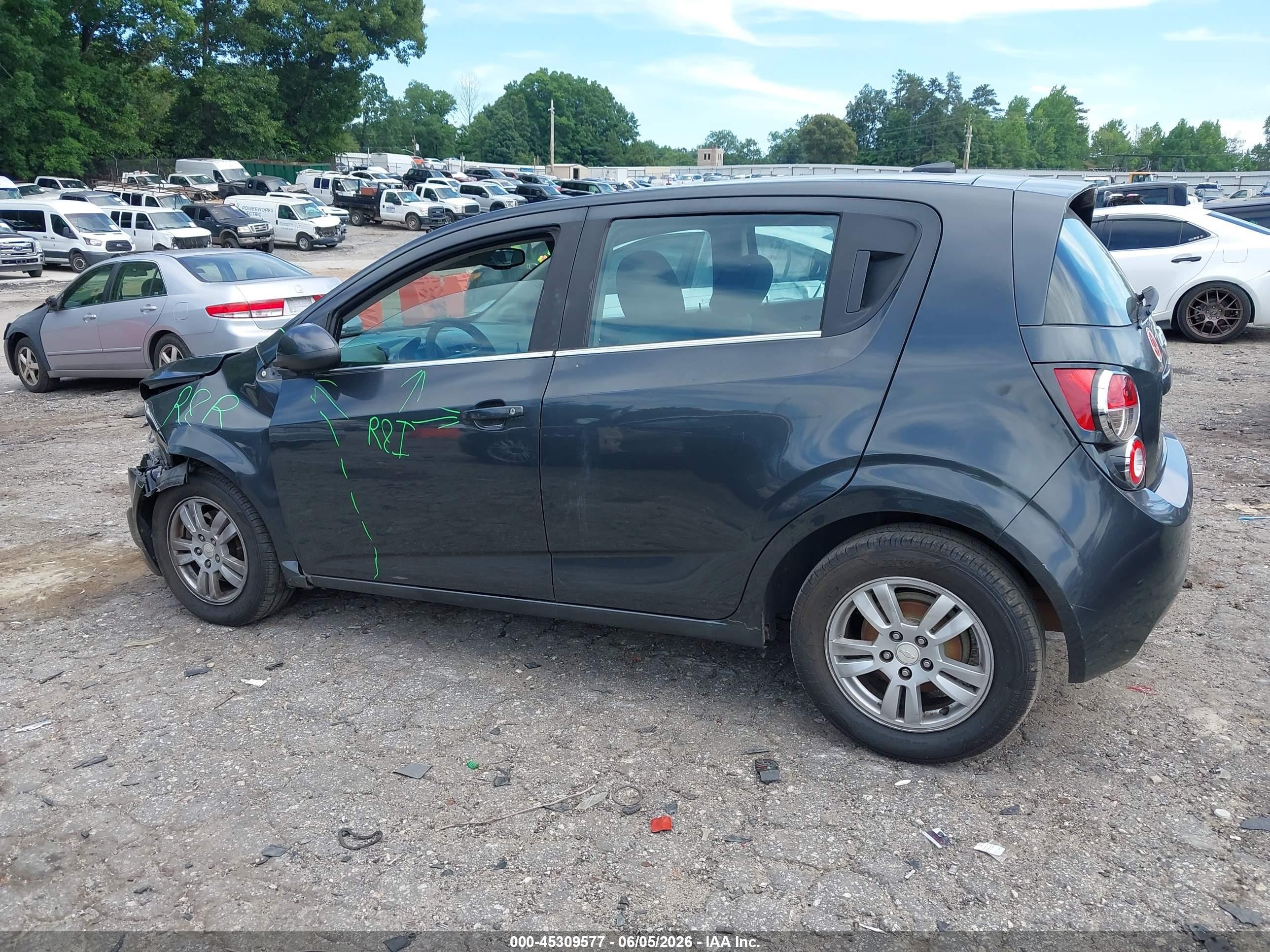 2014 Chevrolet Sonic Lt Auto Black vin: 1G1JC6SG5E4115355
