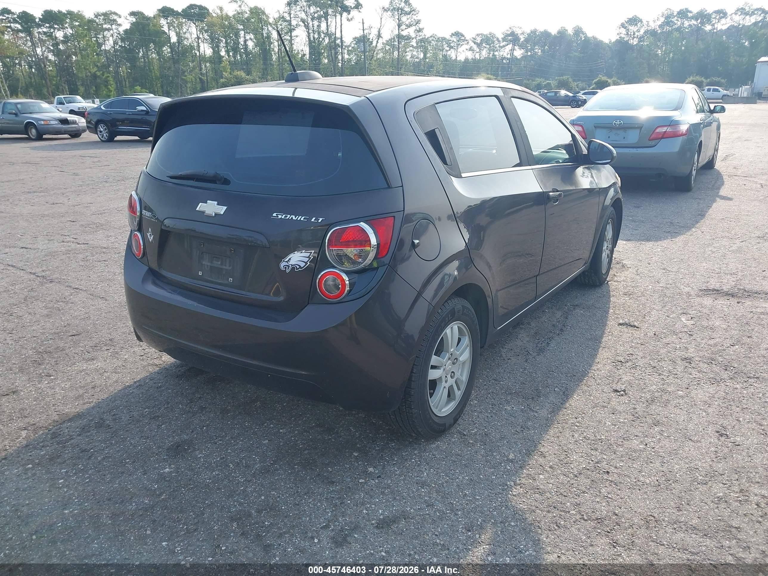 2015 Chevrolet Sonic Lt Auto Black vin: 1G1JC6SG5F4102817