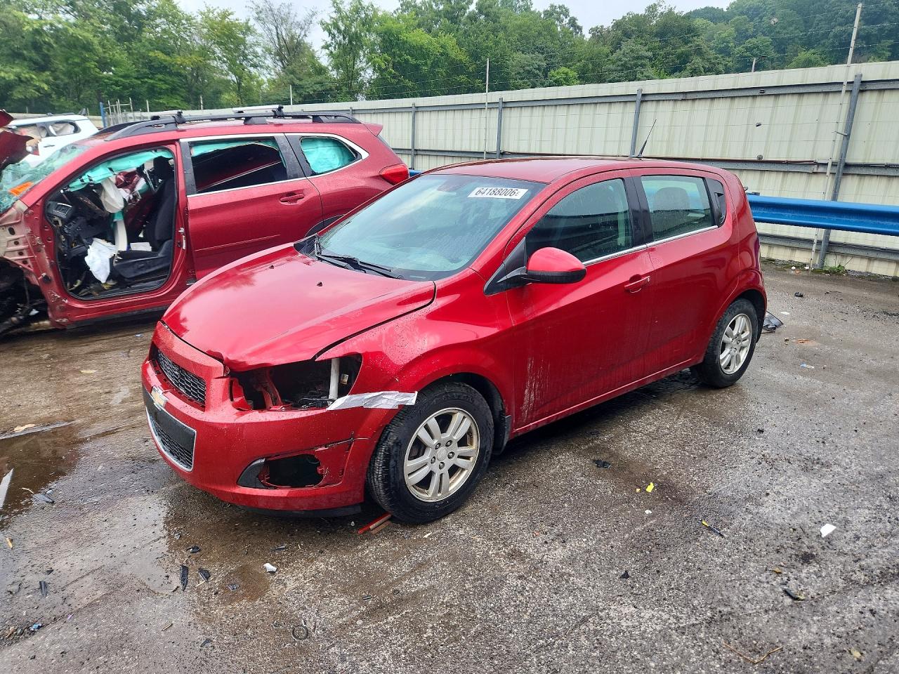 2013 Chevrolet Sonic Lt Burgundy vin: 1G1JC6SG6D4128629