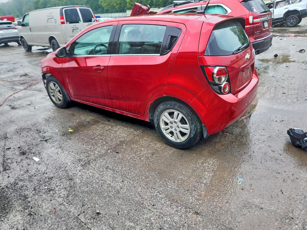 2013 Chevrolet Sonic Lt Burgundy vin: 1G1JC6SG6D4128629