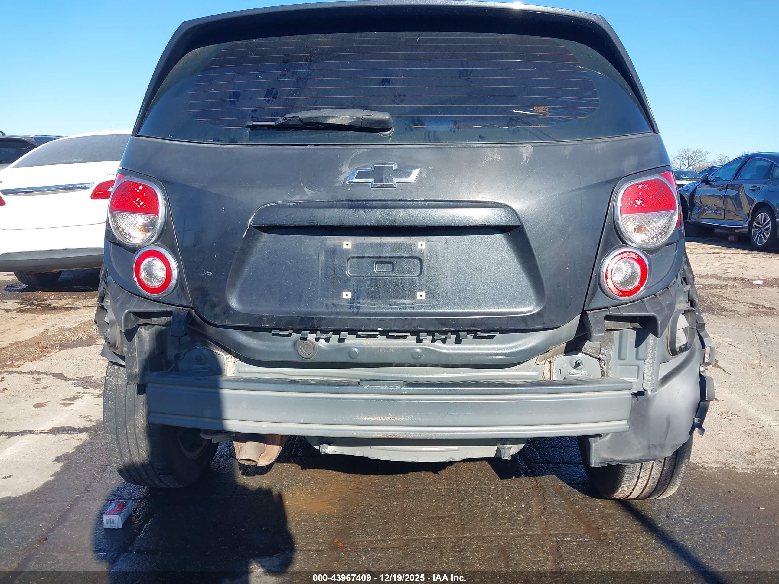 2013 Chevrolet Sonic Lt Auto Черный vin: 1G1JC6SG6D4155796