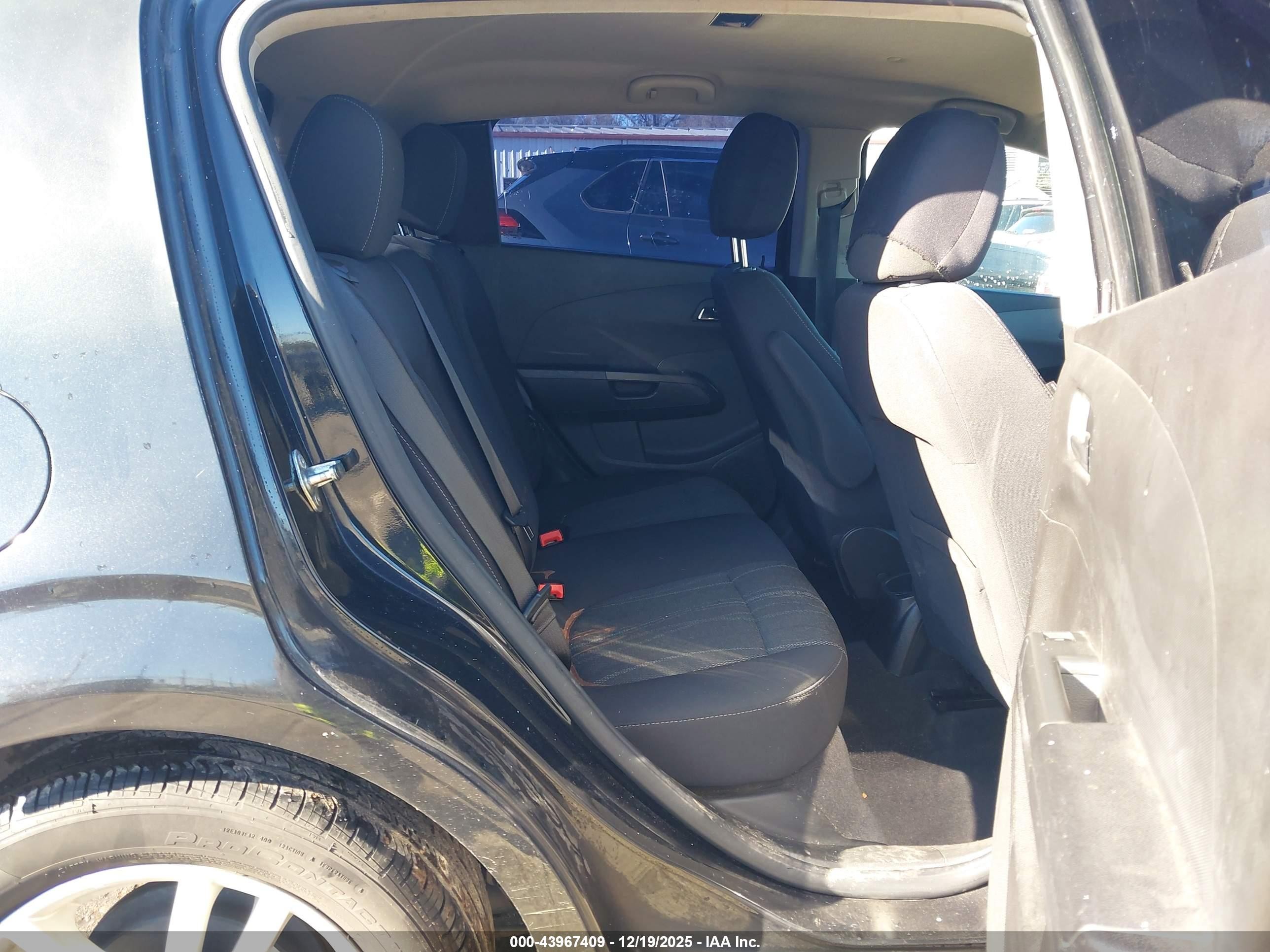 2013 Chevrolet Sonic Lt Auto Черный vin: 1G1JC6SG6D4155796