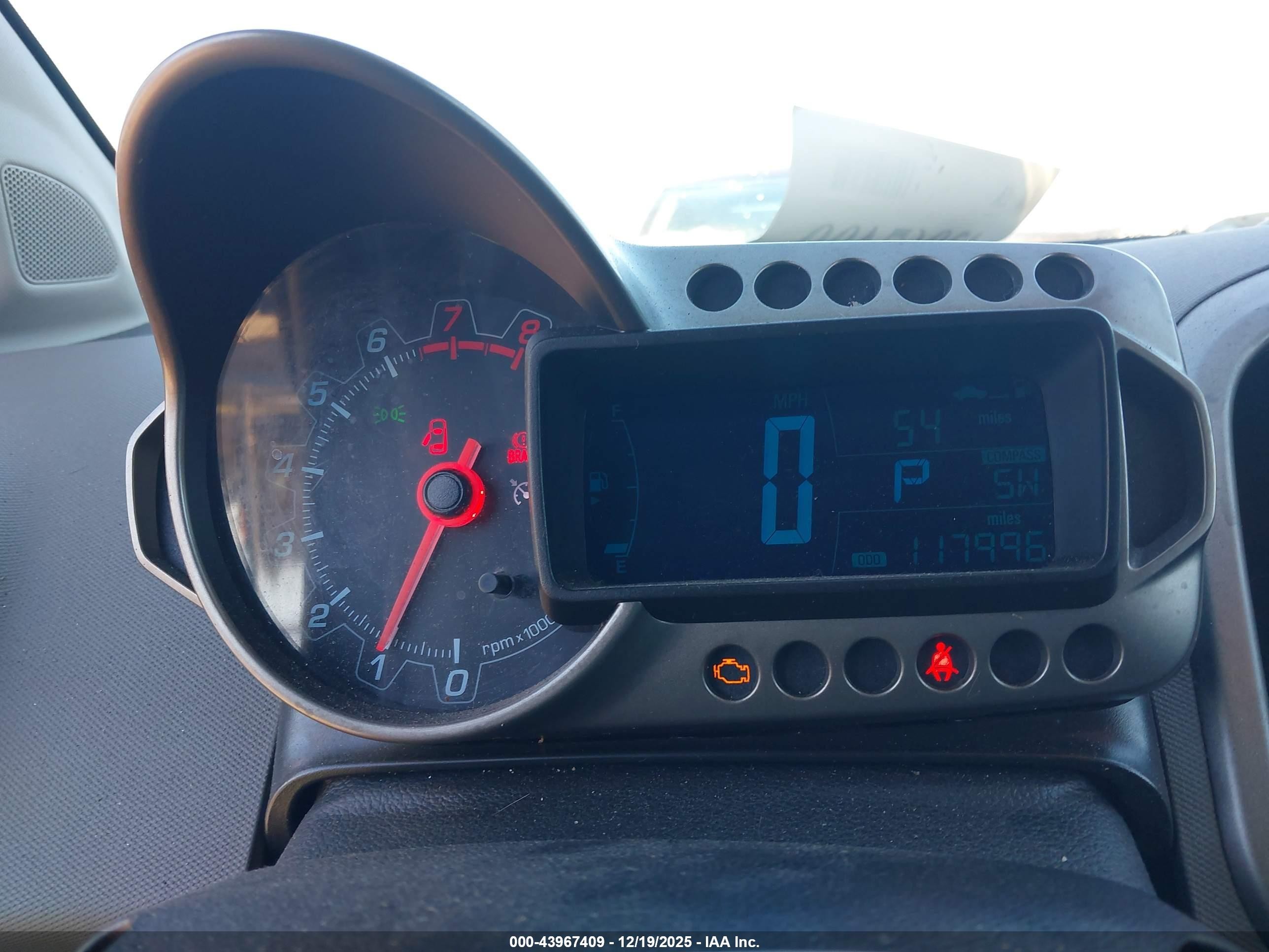 2013 Chevrolet Sonic Lt Auto Черный vin: 1G1JC6SG6D4155796