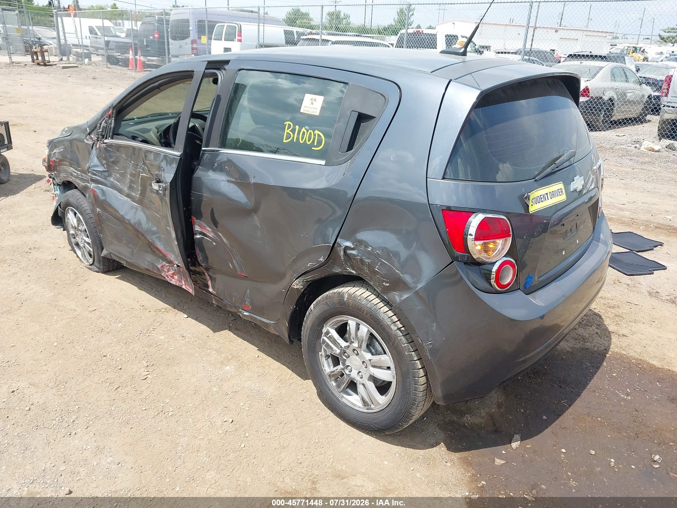 2013 Chevrolet Sonic Lt Auto Gray vin: 1G1JC6SG7D4208585