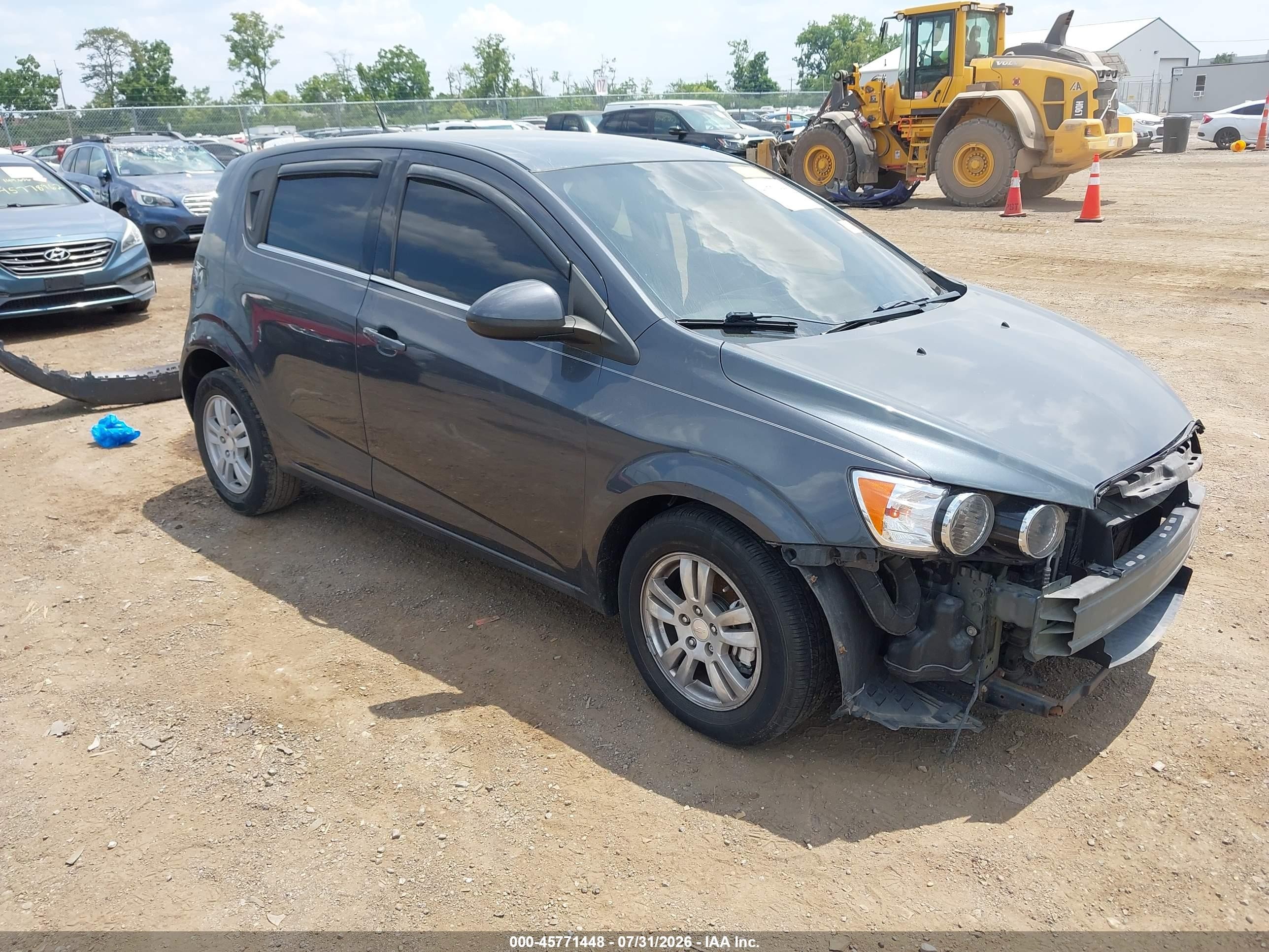 2013 Chevrolet Sonic Lt Auto Gray vin: 1G1JC6SG7D4208585
