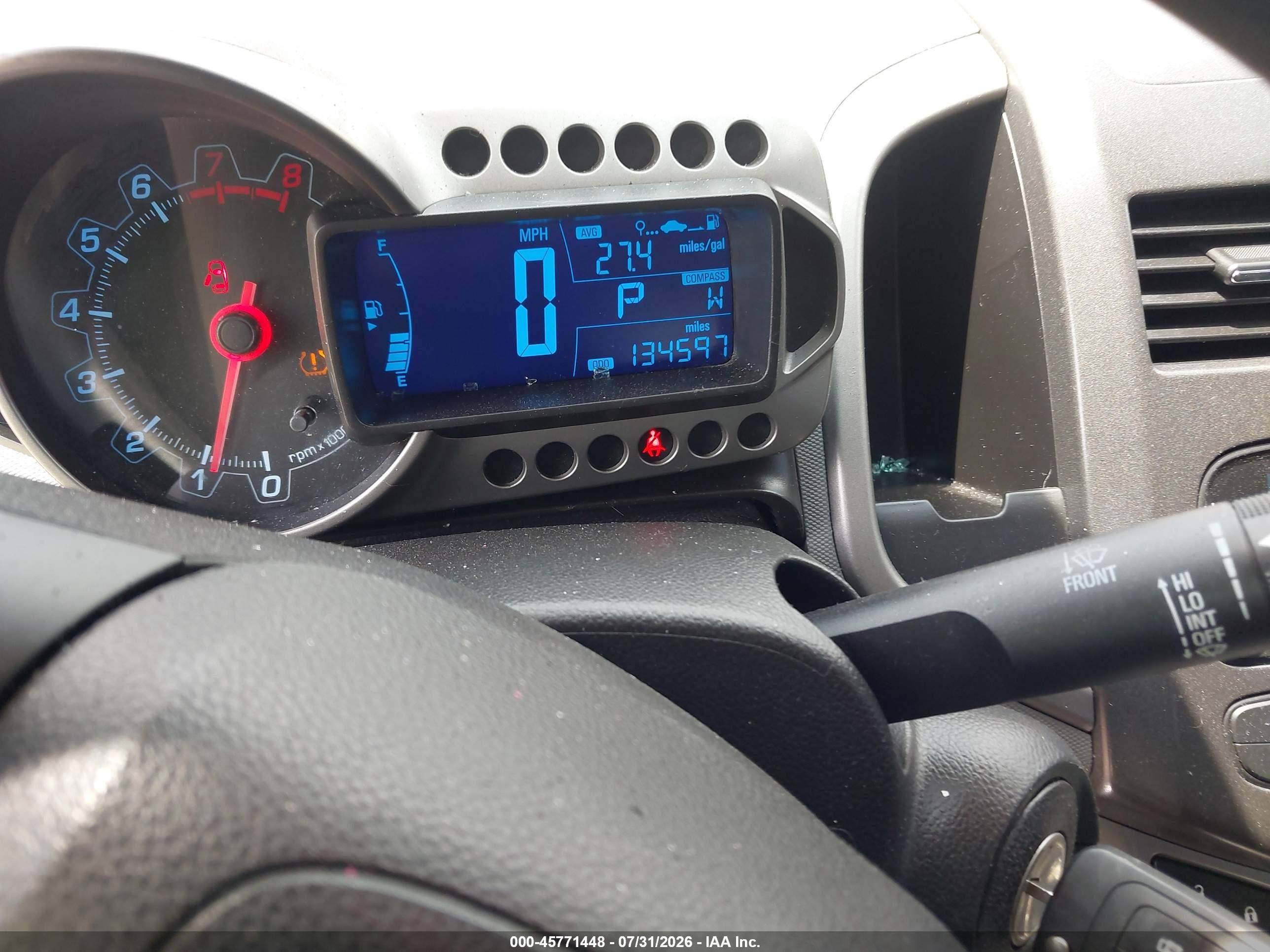 2013 Chevrolet Sonic Lt Auto Gray vin: 1G1JC6SG7D4208585