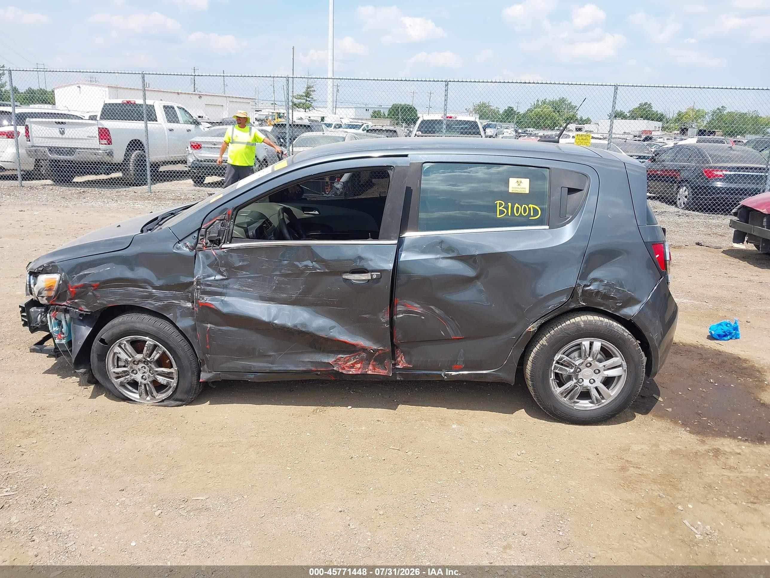 2013 Chevrolet Sonic Lt Auto Gray vin: 1G1JC6SG7D4208585