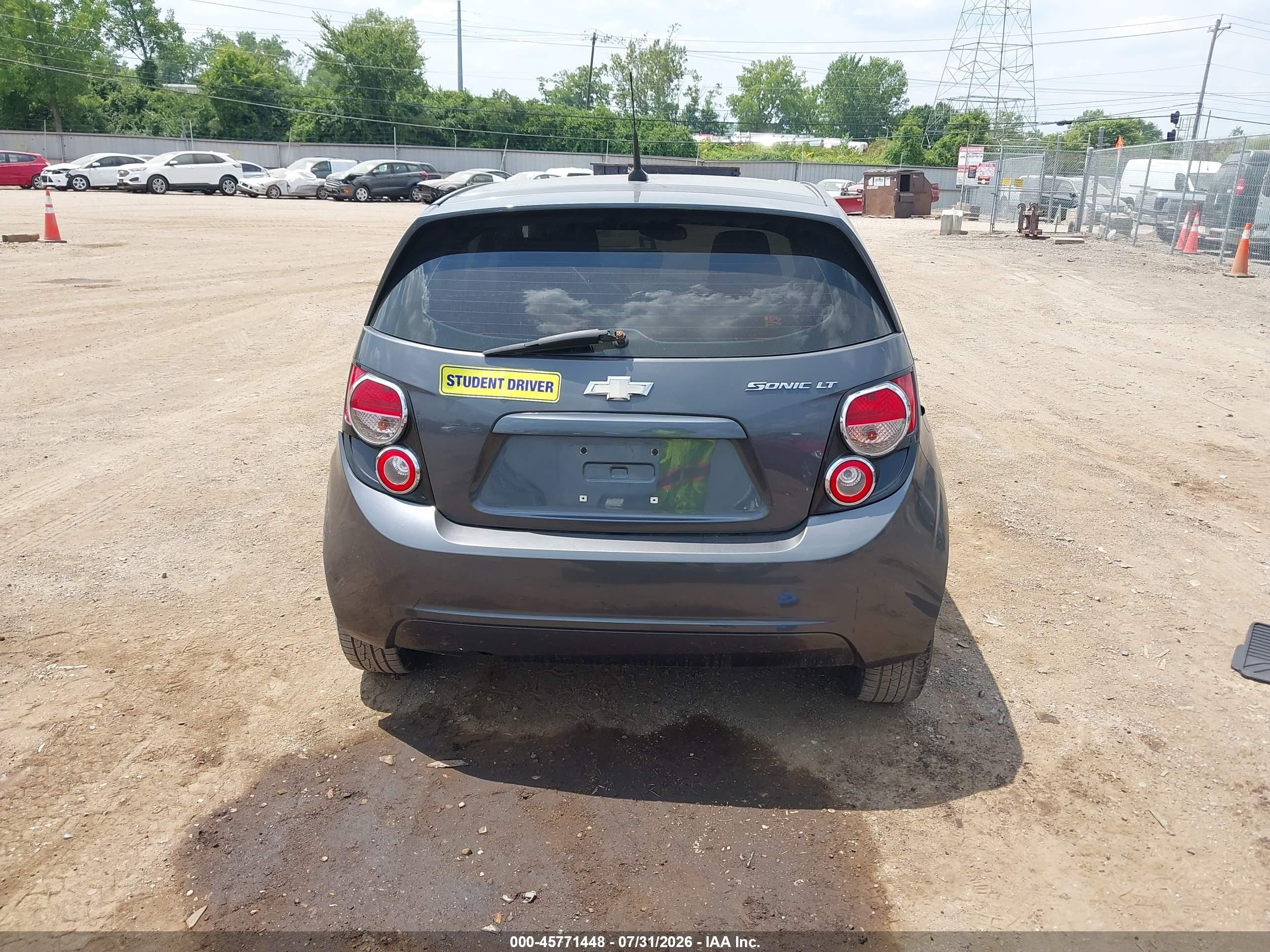 2013 Chevrolet Sonic Lt Auto Gray vin: 1G1JC6SG7D4208585