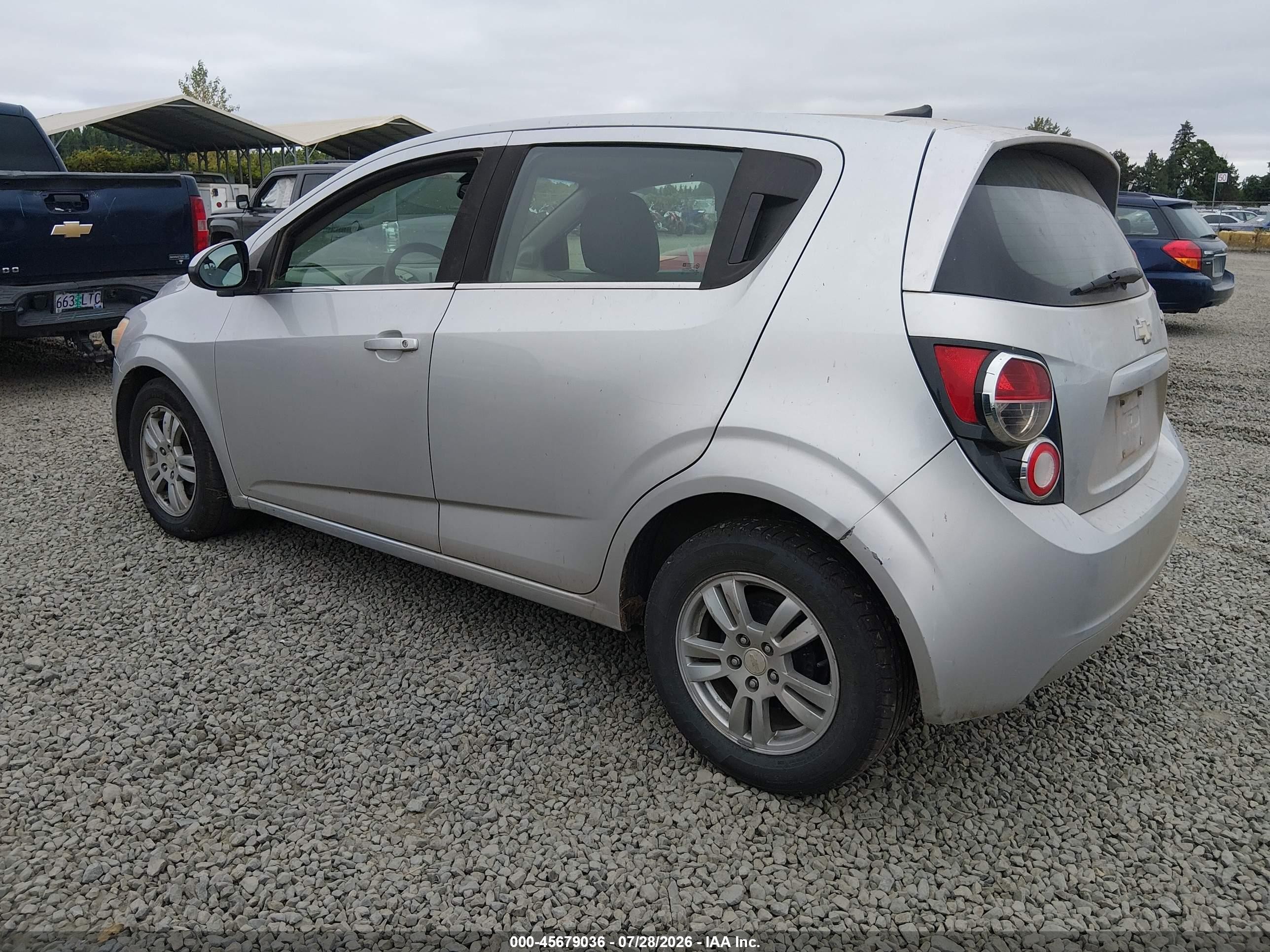 2014 Chevrolet Sonic Lt Auto Silver vin: 1G1JC6SG7E4101845