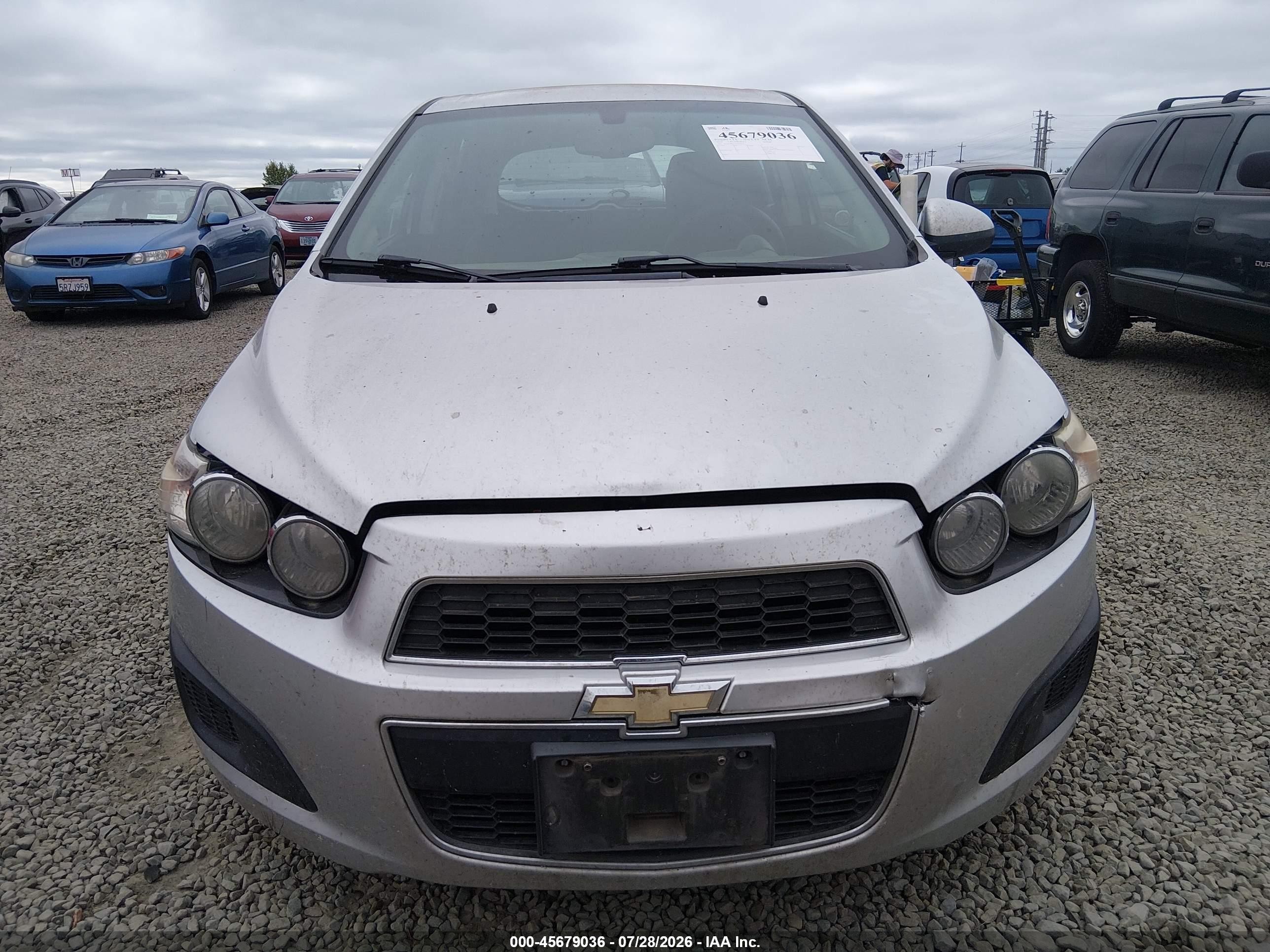 2014 Chevrolet Sonic Lt Auto Silver vin: 1G1JC6SG7E4101845