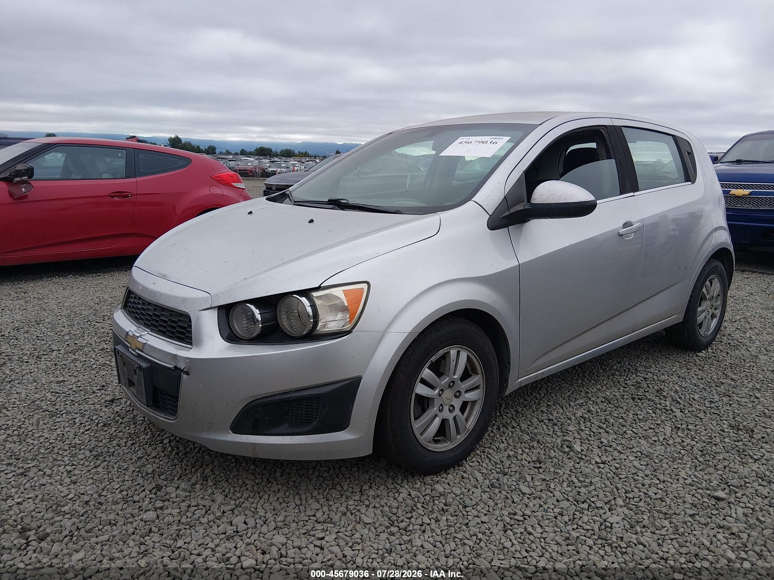 2014 Chevrolet Sonic Lt Auto Silver vin: 1G1JC6SG7E4101845