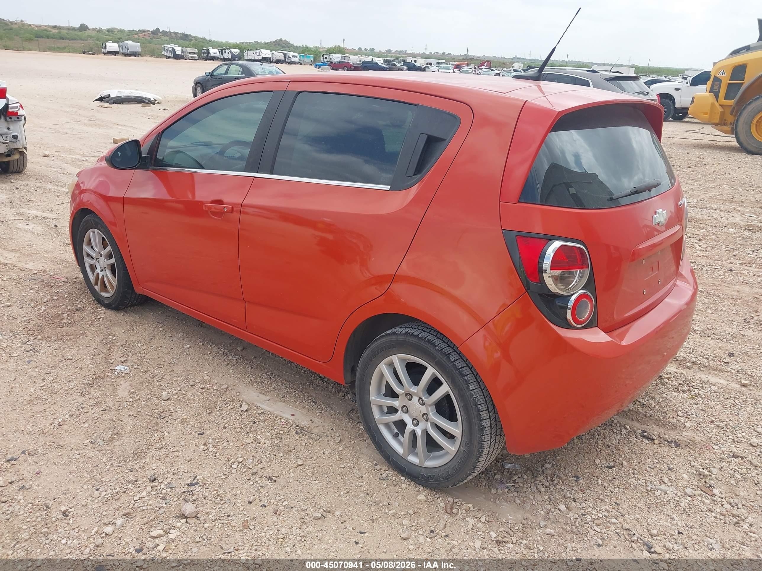 2013 Chevrolet Sonic Lt Auto Orange vin: 1G1JC6SG8D4124016