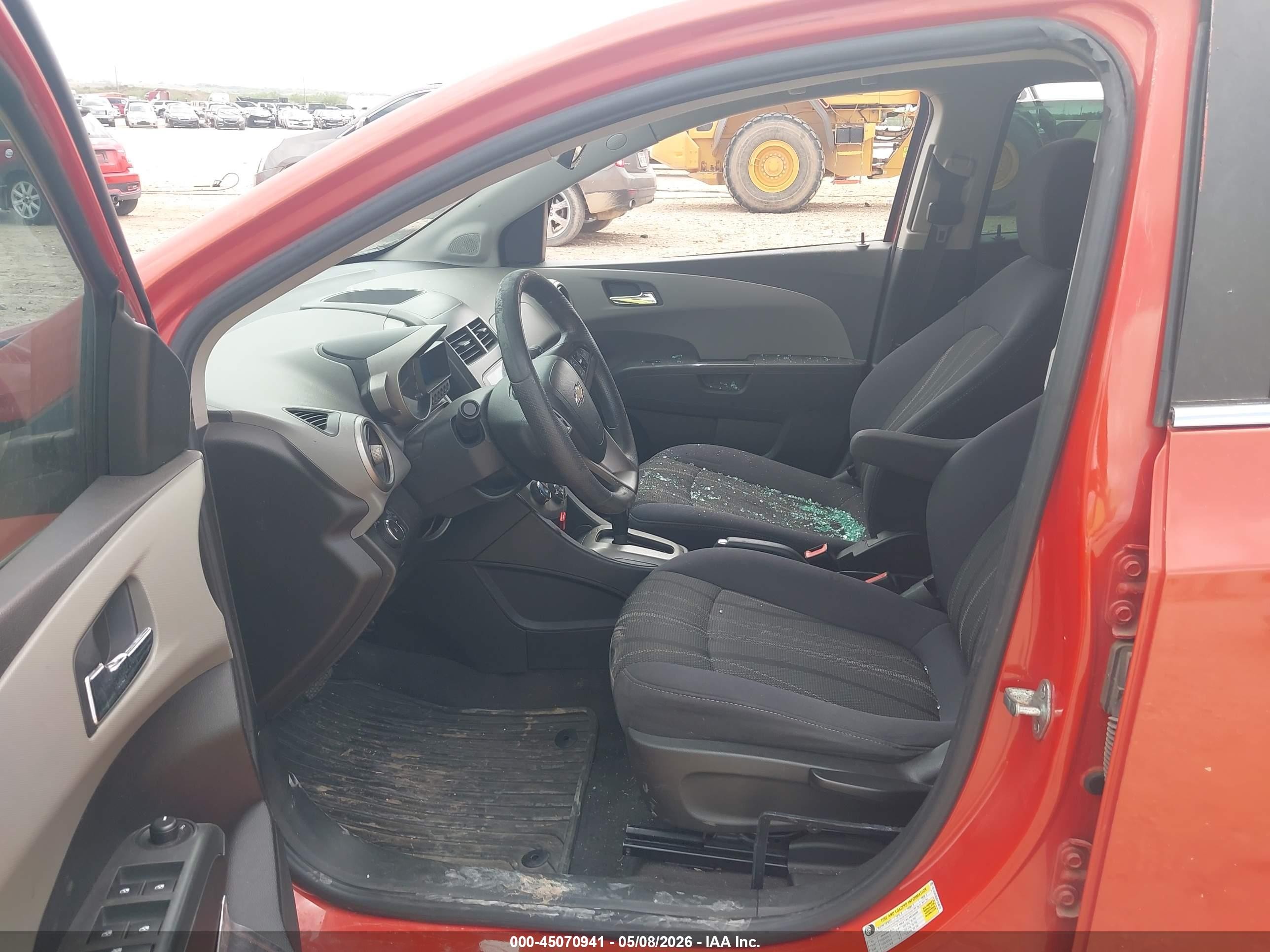 2013 Chevrolet Sonic Lt Auto Orange vin: 1G1JC6SG8D4124016