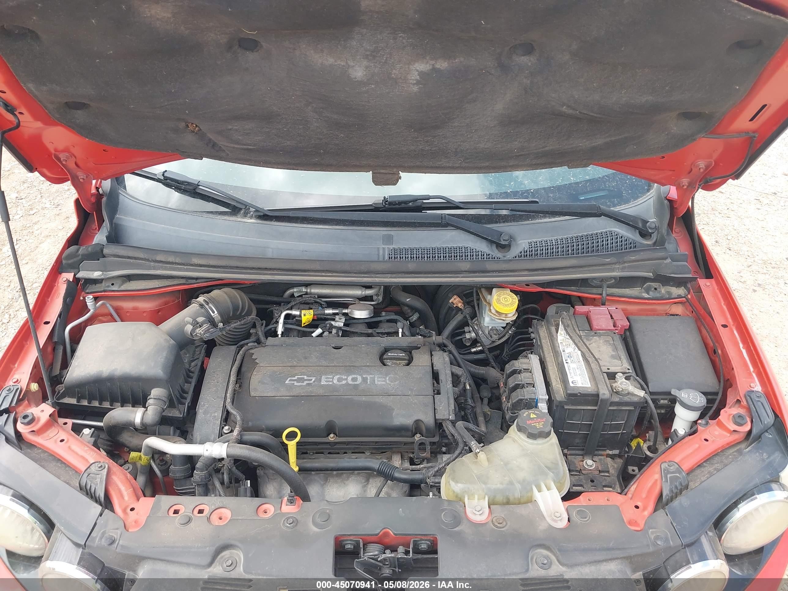 2013 Chevrolet Sonic Lt Auto Orange vin: 1G1JC6SG8D4124016