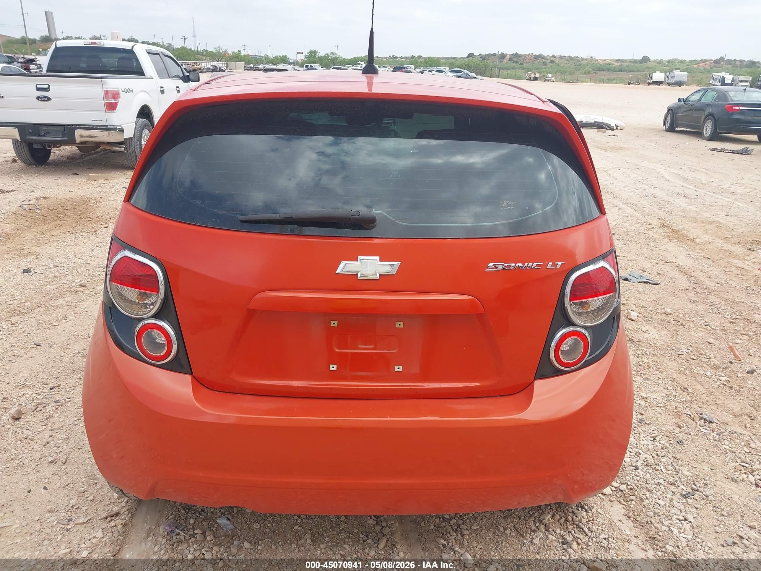 2013 Chevrolet Sonic Lt Auto Orange vin: 1G1JC6SG8D4124016