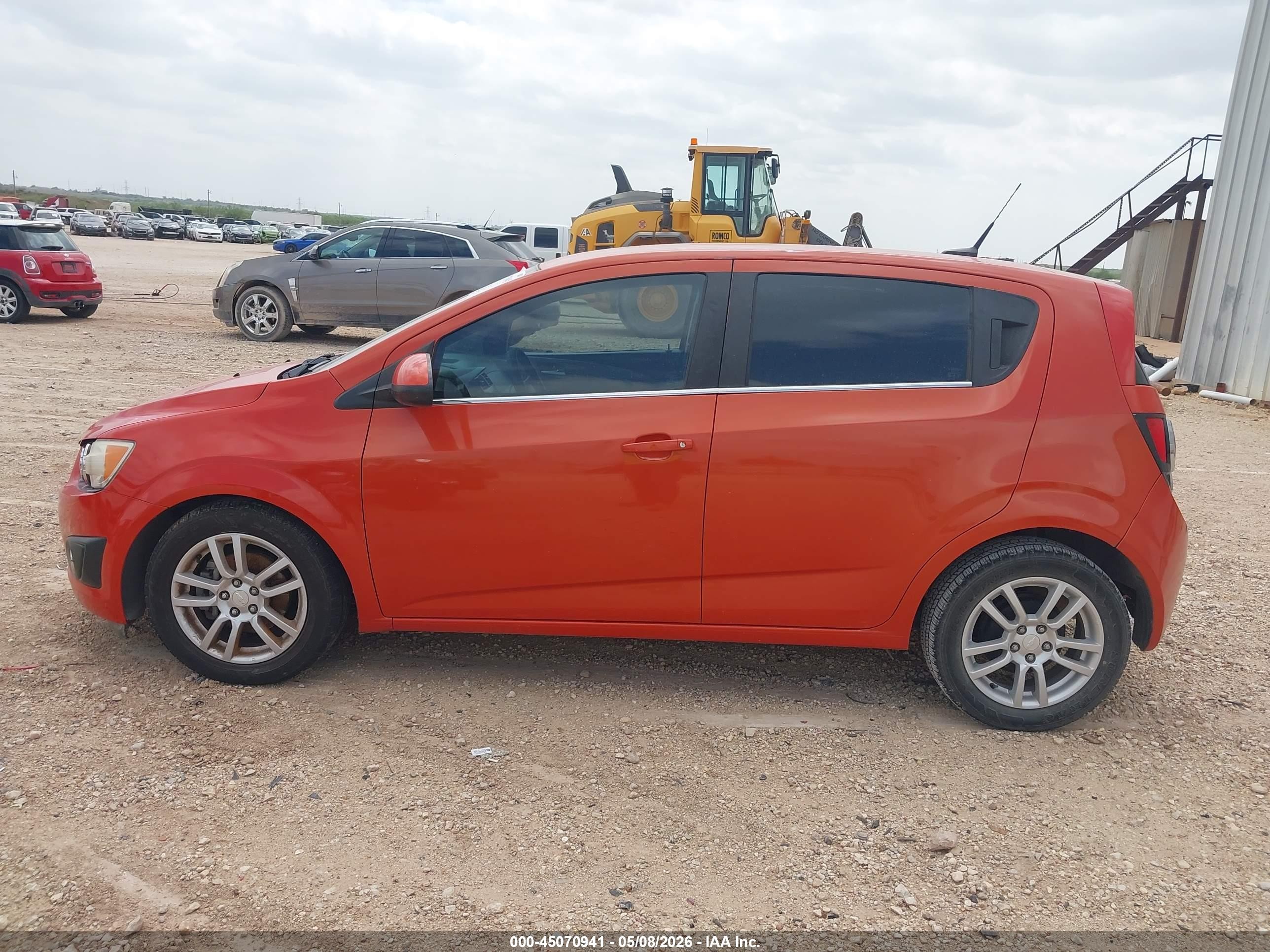 2013 Chevrolet Sonic Lt Auto Orange vin: 1G1JC6SG8D4124016