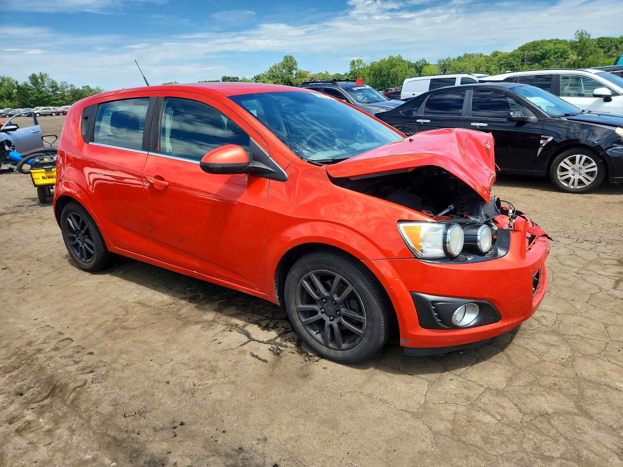 2013 Chevrolet Sonic Lt Orange vin: 1G1JC6SGXD4228409