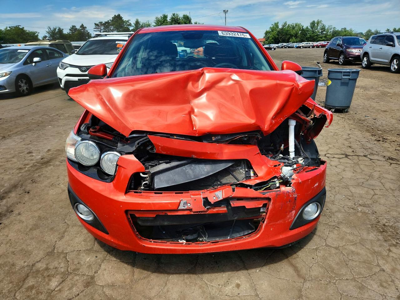 2013 Chevrolet Sonic Lt Orange vin: 1G1JC6SGXD4228409