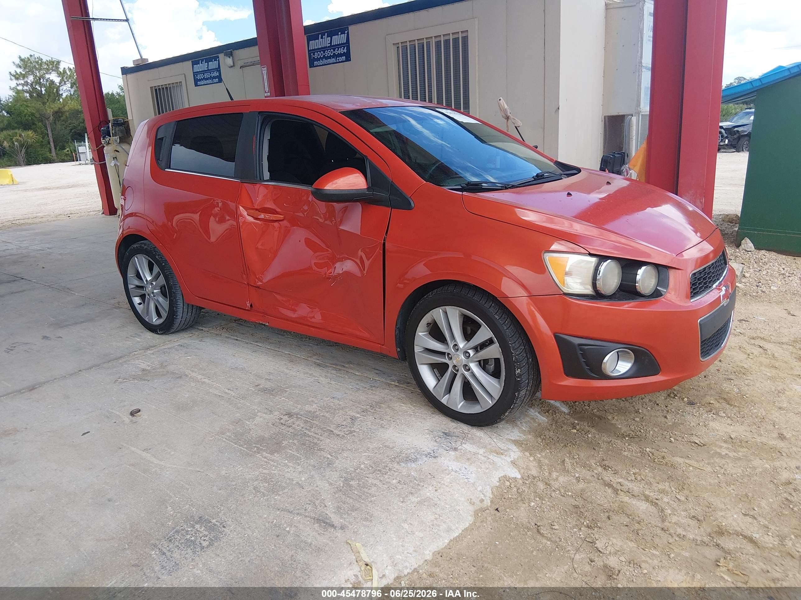 2012 Chevrolet Sonic 2lt Orange vin: 1G1JC6SH0C4191099