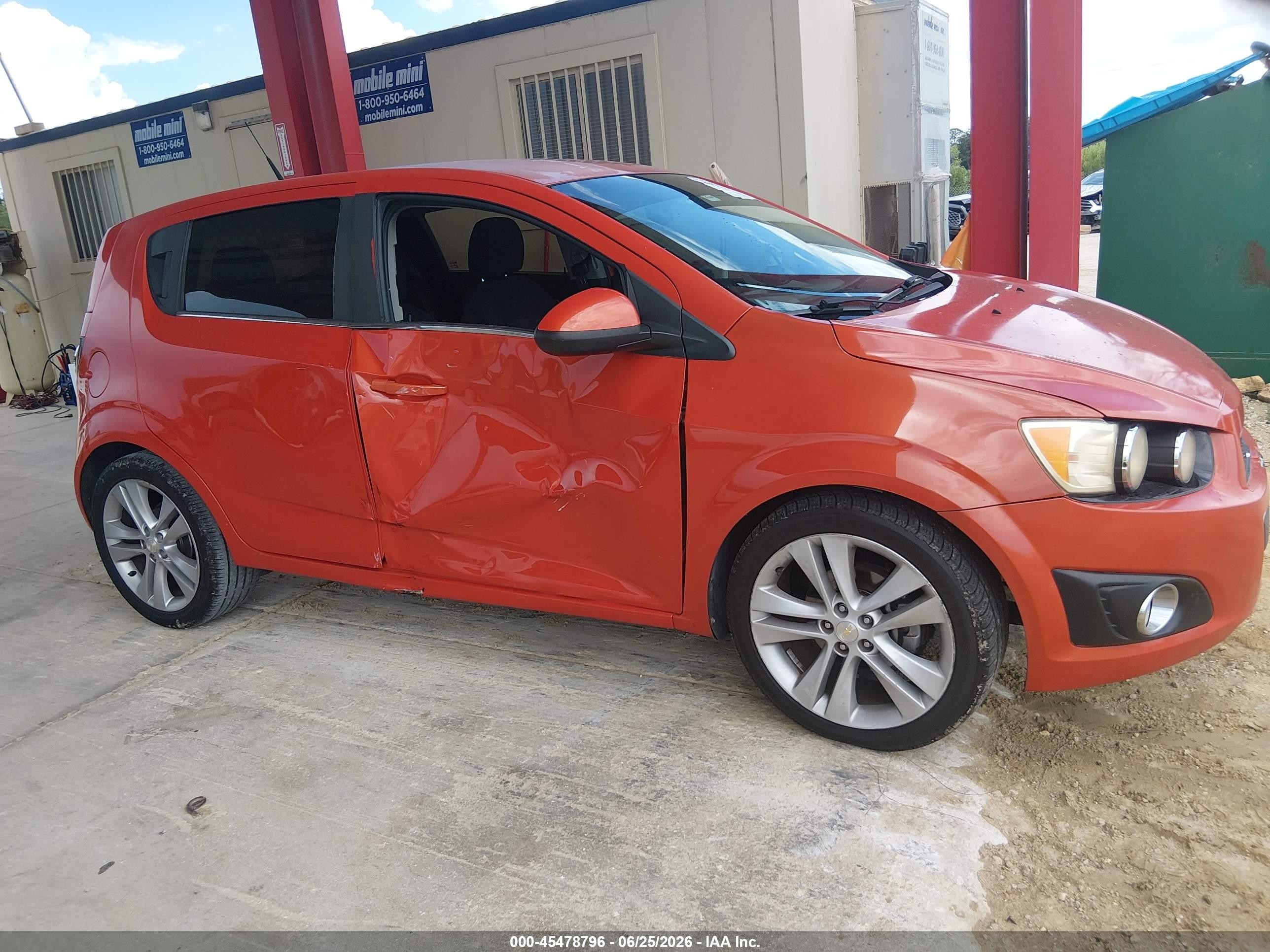 2012 Chevrolet Sonic 2lt Orange vin: 1G1JC6SH0C4191099