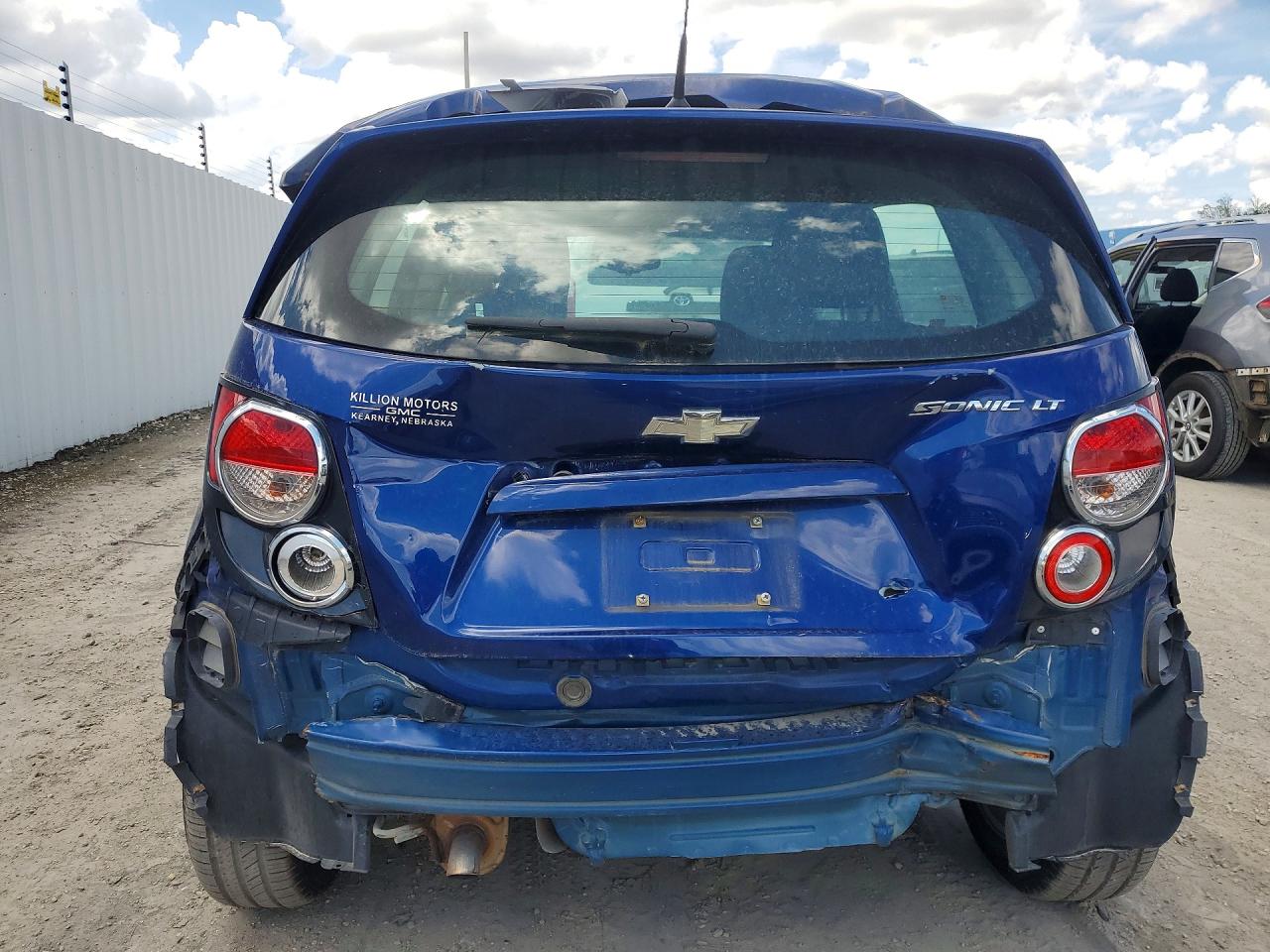 2012 Chevrolet Sonic Lt Blue vin: 1G1JC6SH0C4198019