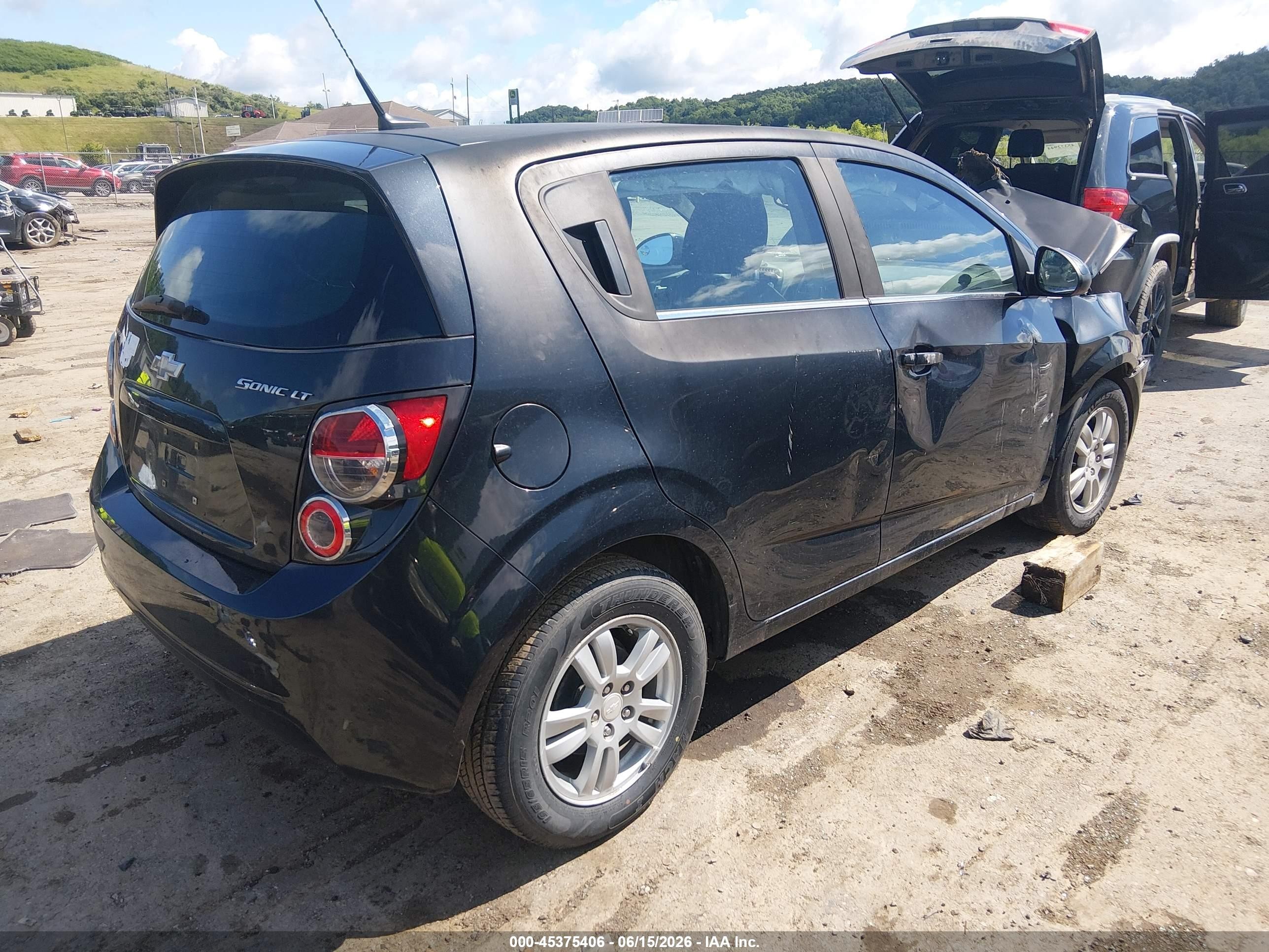 2014 Chevrolet Sonic Lt Auto Black vin: 1G1JC6SH0E4238859