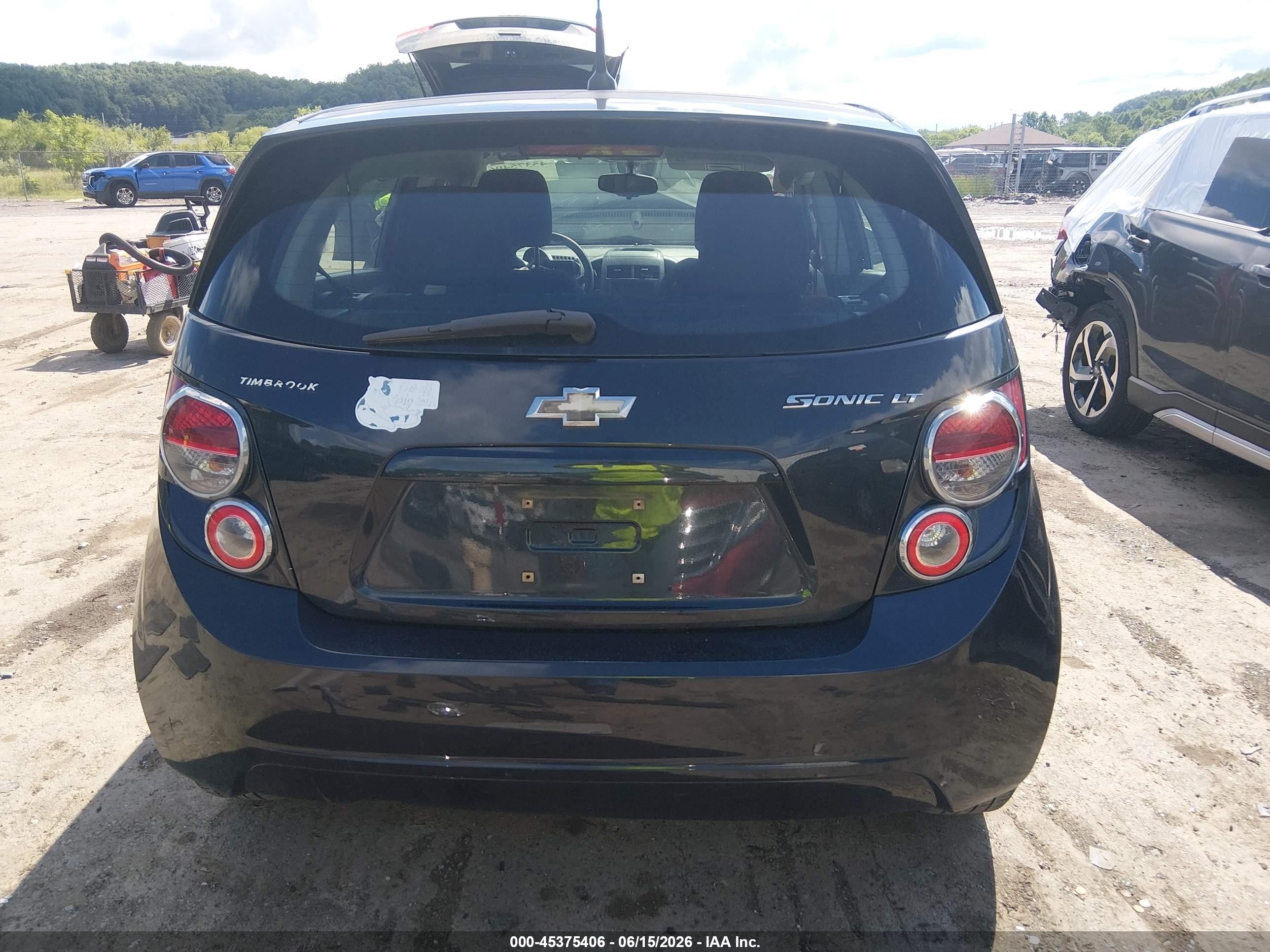 2014 Chevrolet Sonic Lt Auto Black vin: 1G1JC6SH0E4238859