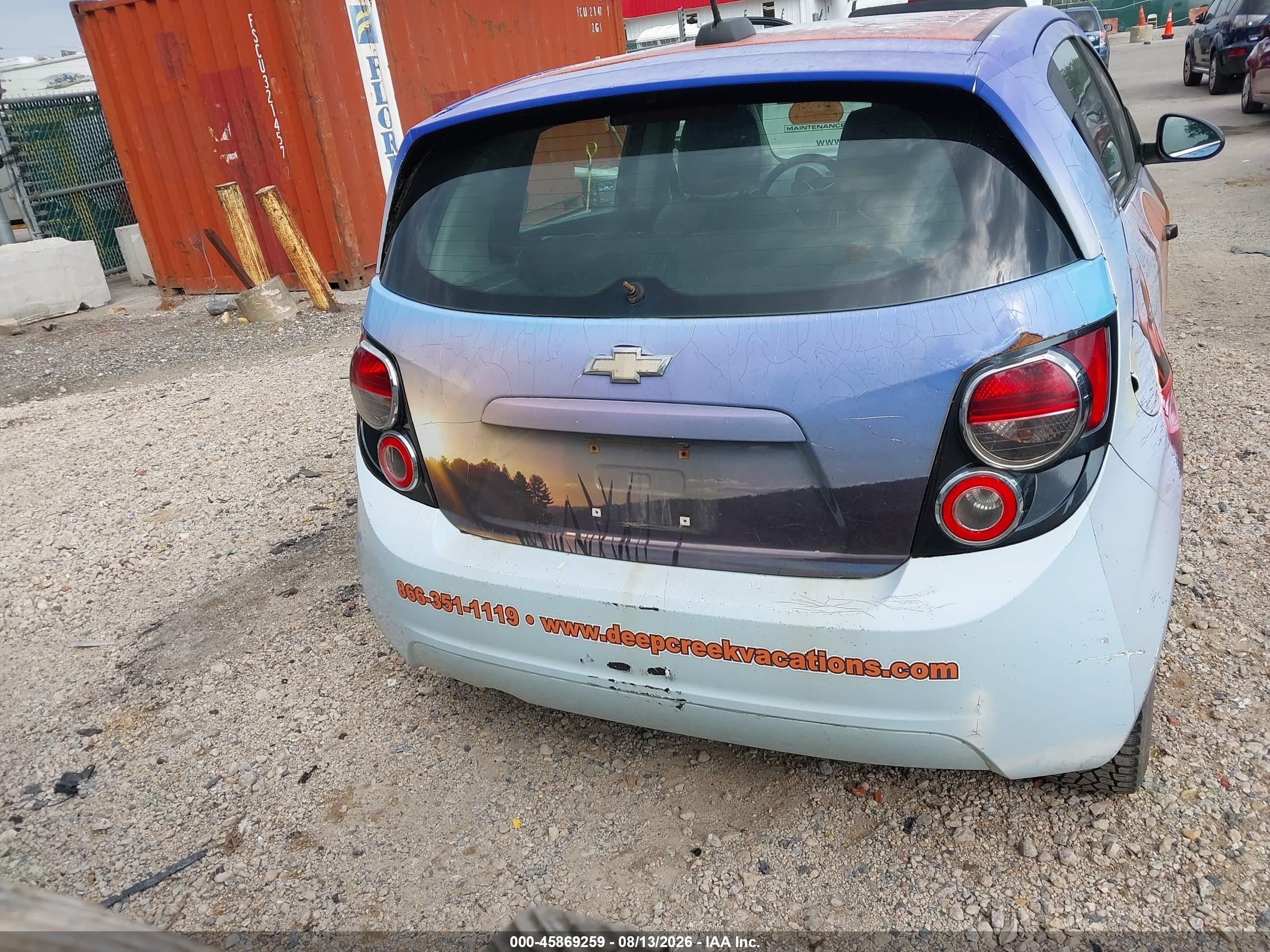 2015 Chevrolet Sonic Lt Auto Blue vin: 1G1JC6SH0F4123860