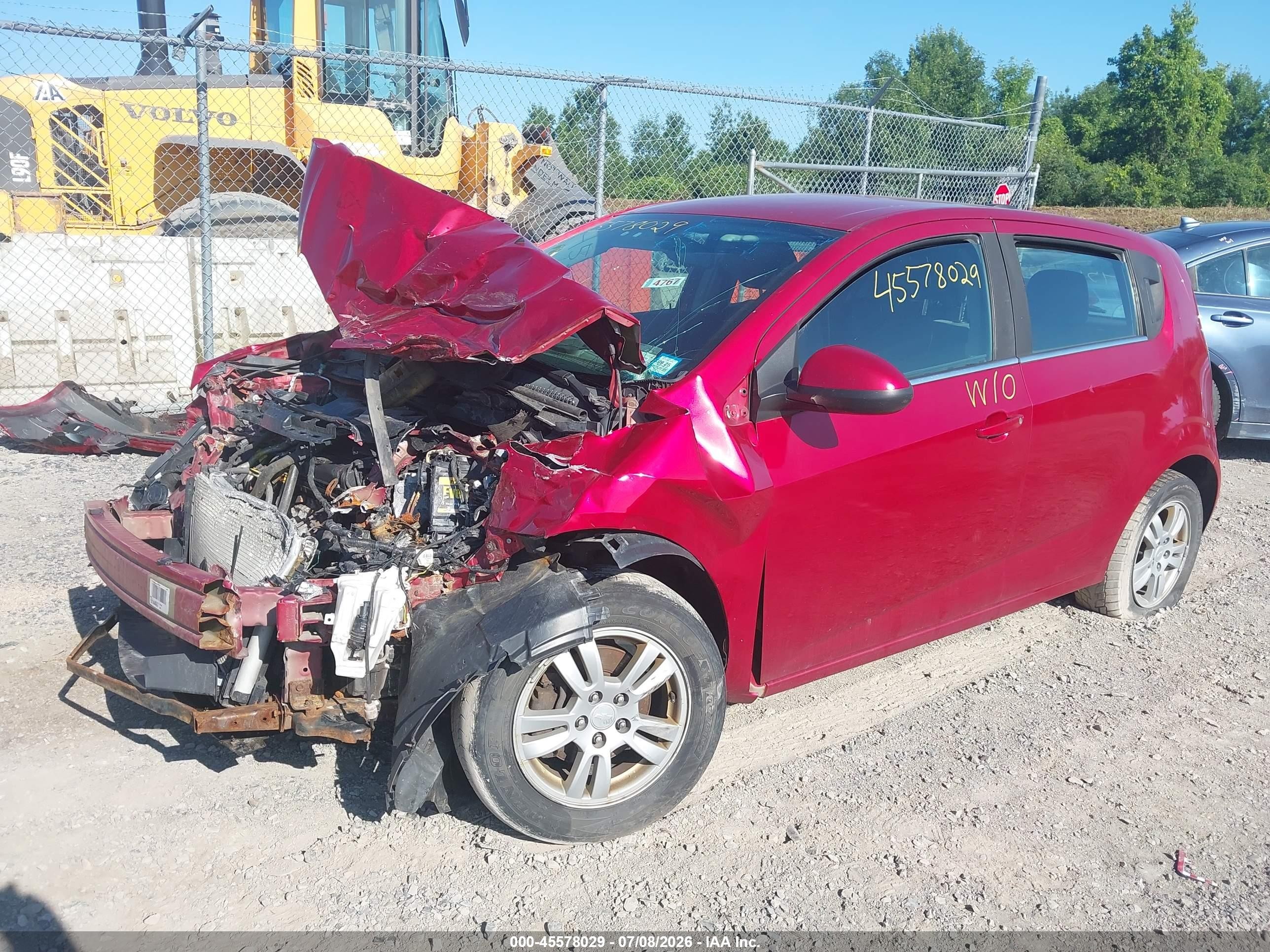 2015 Chevrolet Sonic Lt Auto Red vin: 1G1JC6SH0F4176025