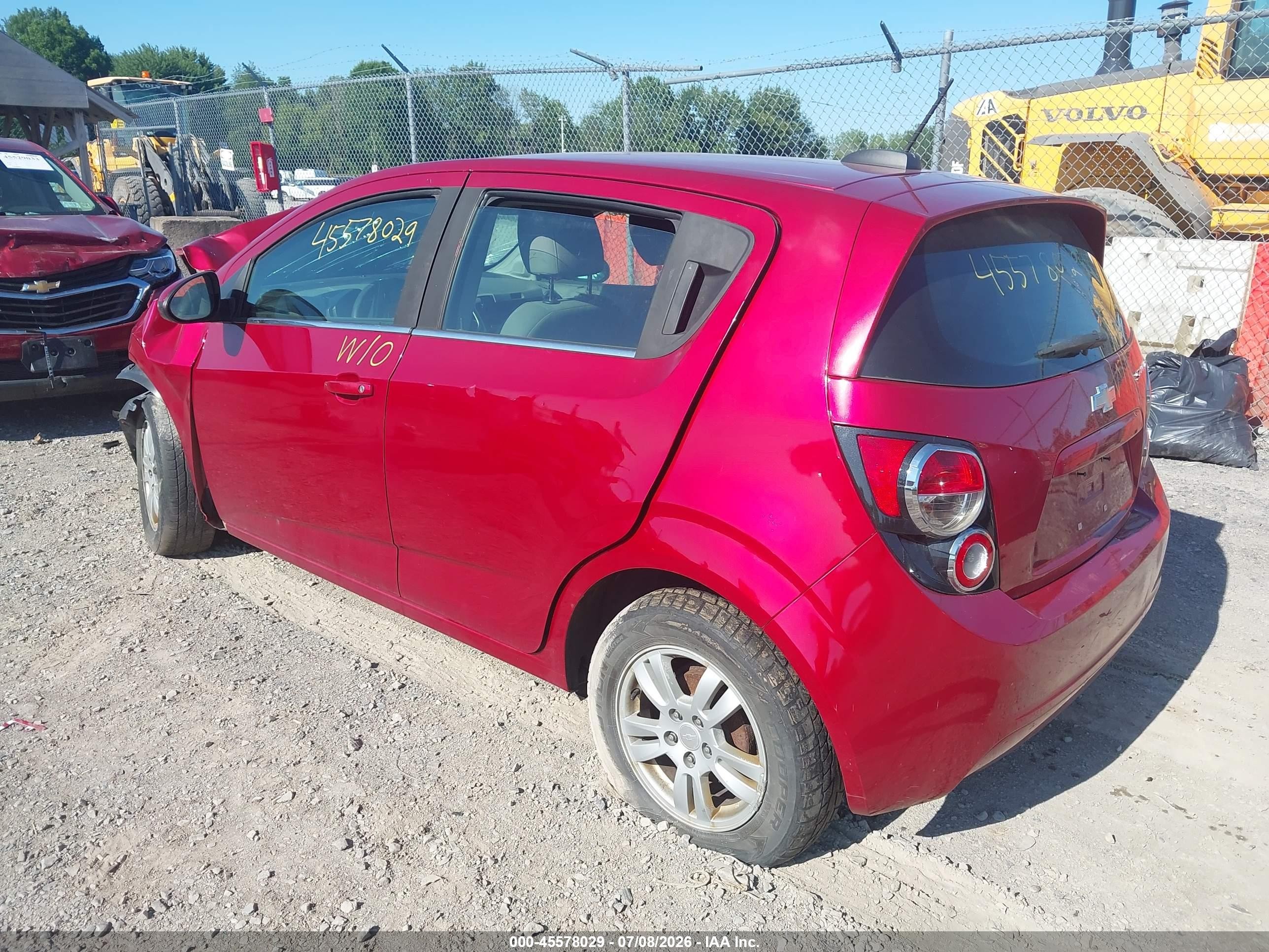 2015 Chevrolet Sonic Lt Auto Red vin: 1G1JC6SH0F4176025