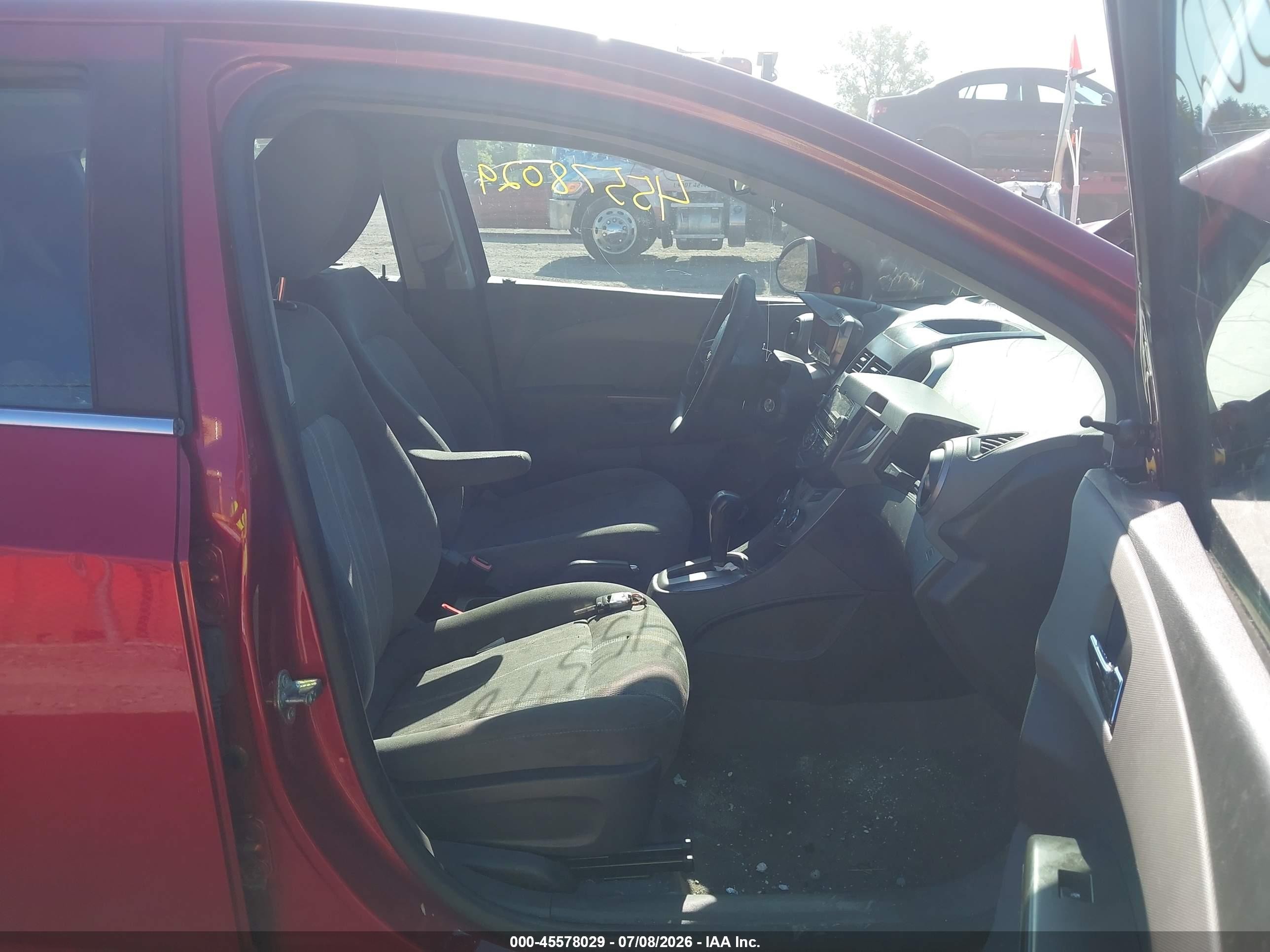 2015 Chevrolet Sonic Lt Auto Red vin: 1G1JC6SH0F4176025