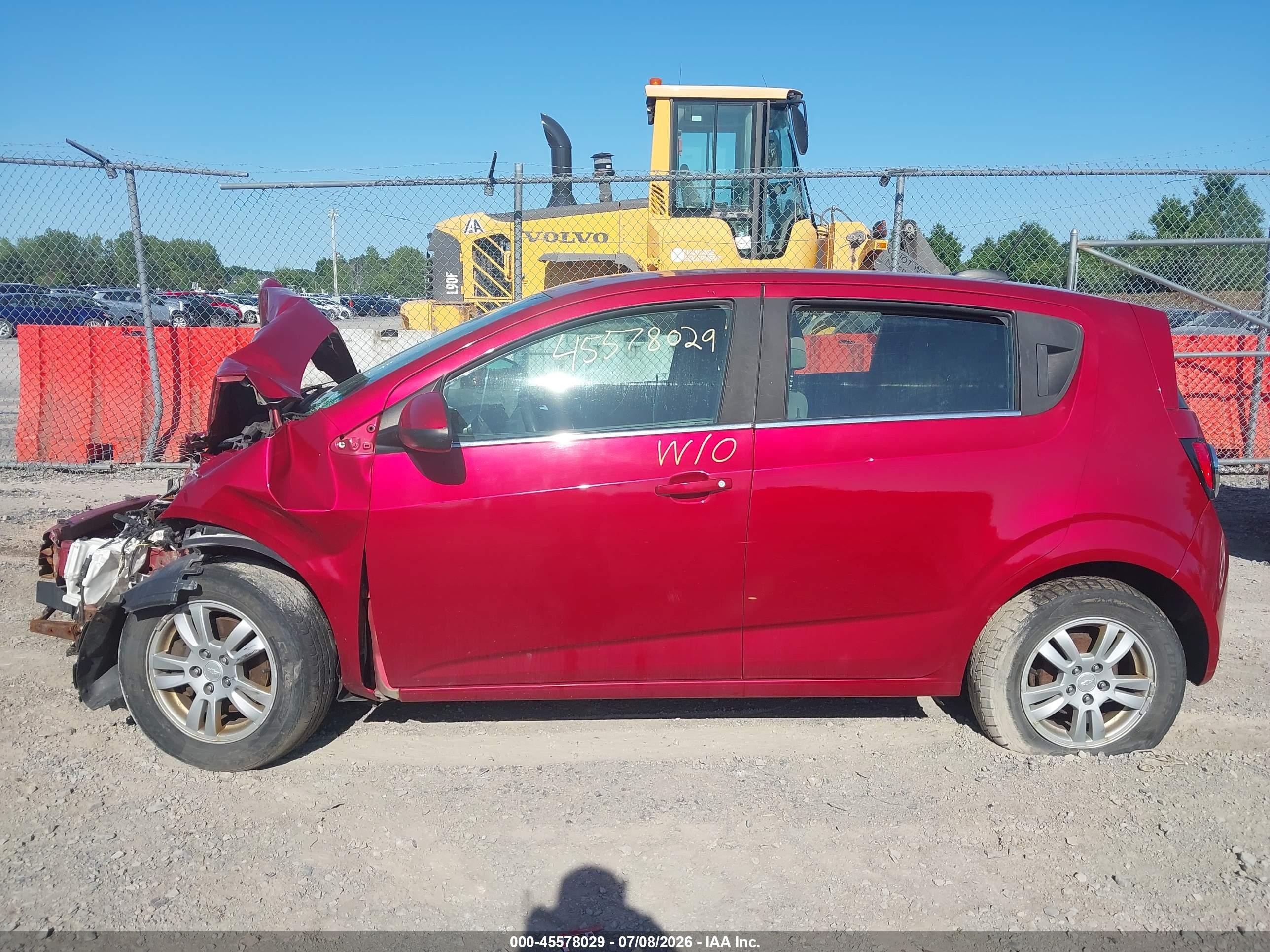 2015 Chevrolet Sonic Lt Auto Red vin: 1G1JC6SH0F4176025