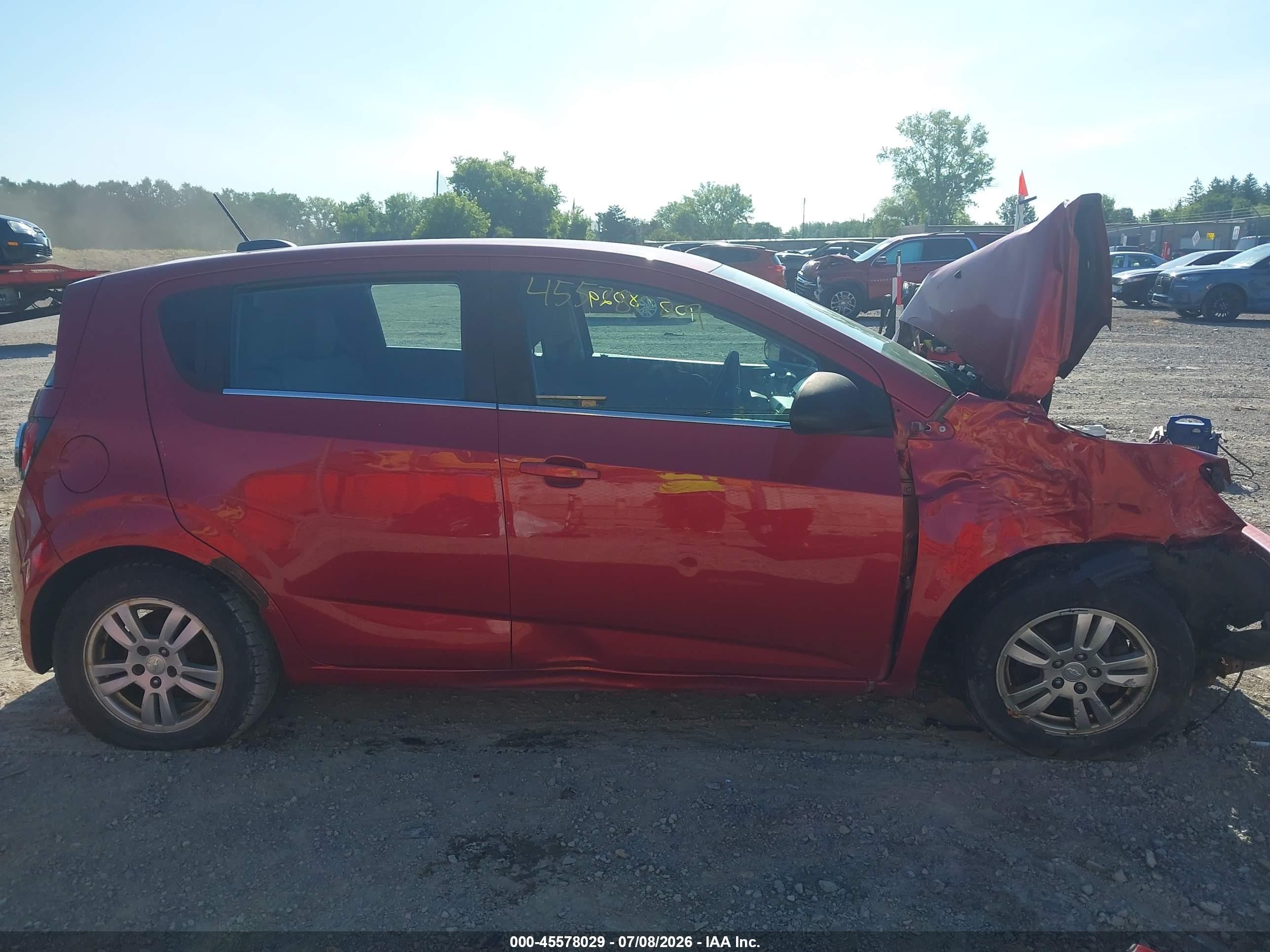 2015 Chevrolet Sonic Lt Auto Red vin: 1G1JC6SH0F4176025