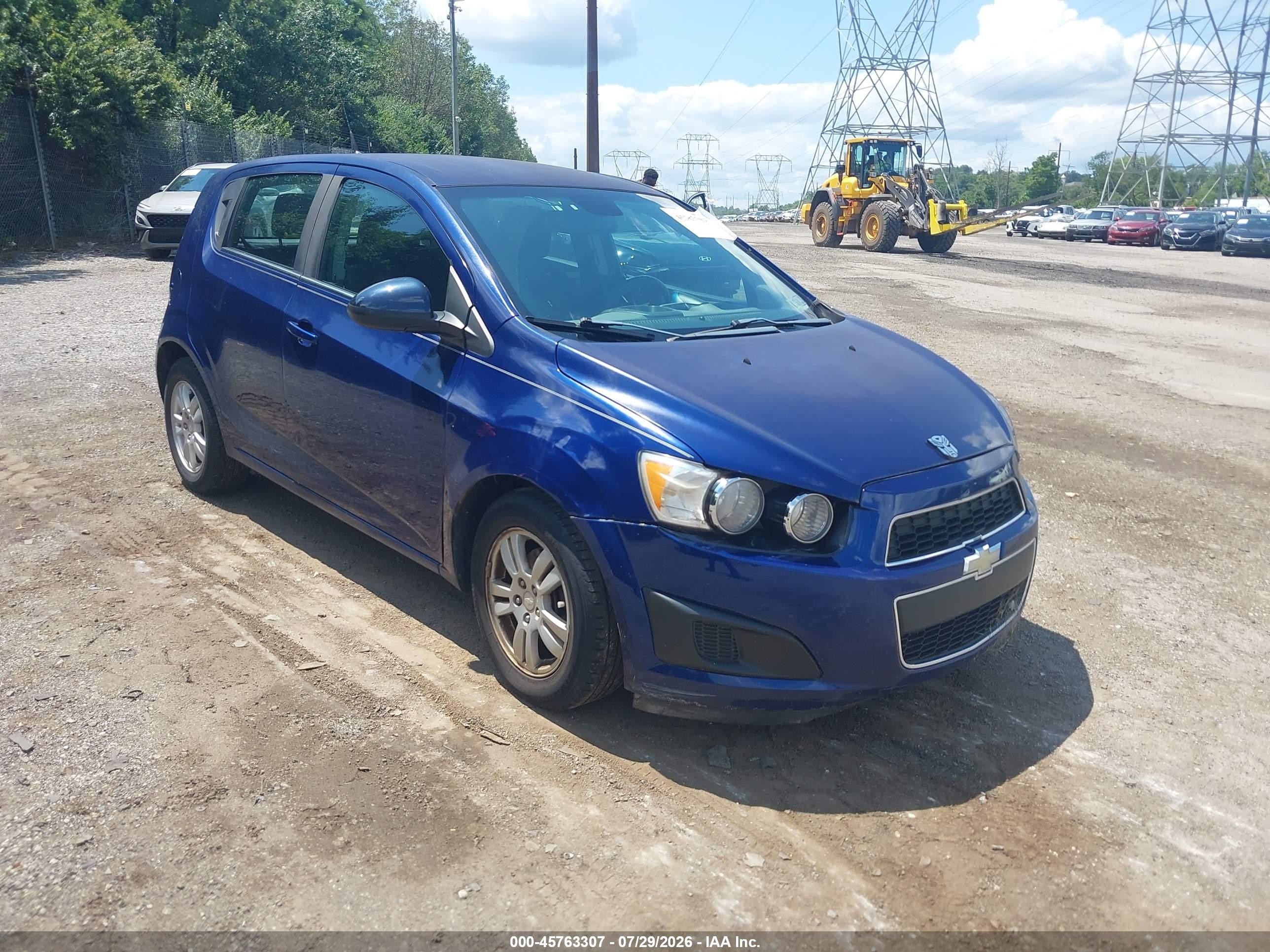 2013 Chevrolet Sonic Lt Auto Blue vin: 1G1JC6SH1D4121158