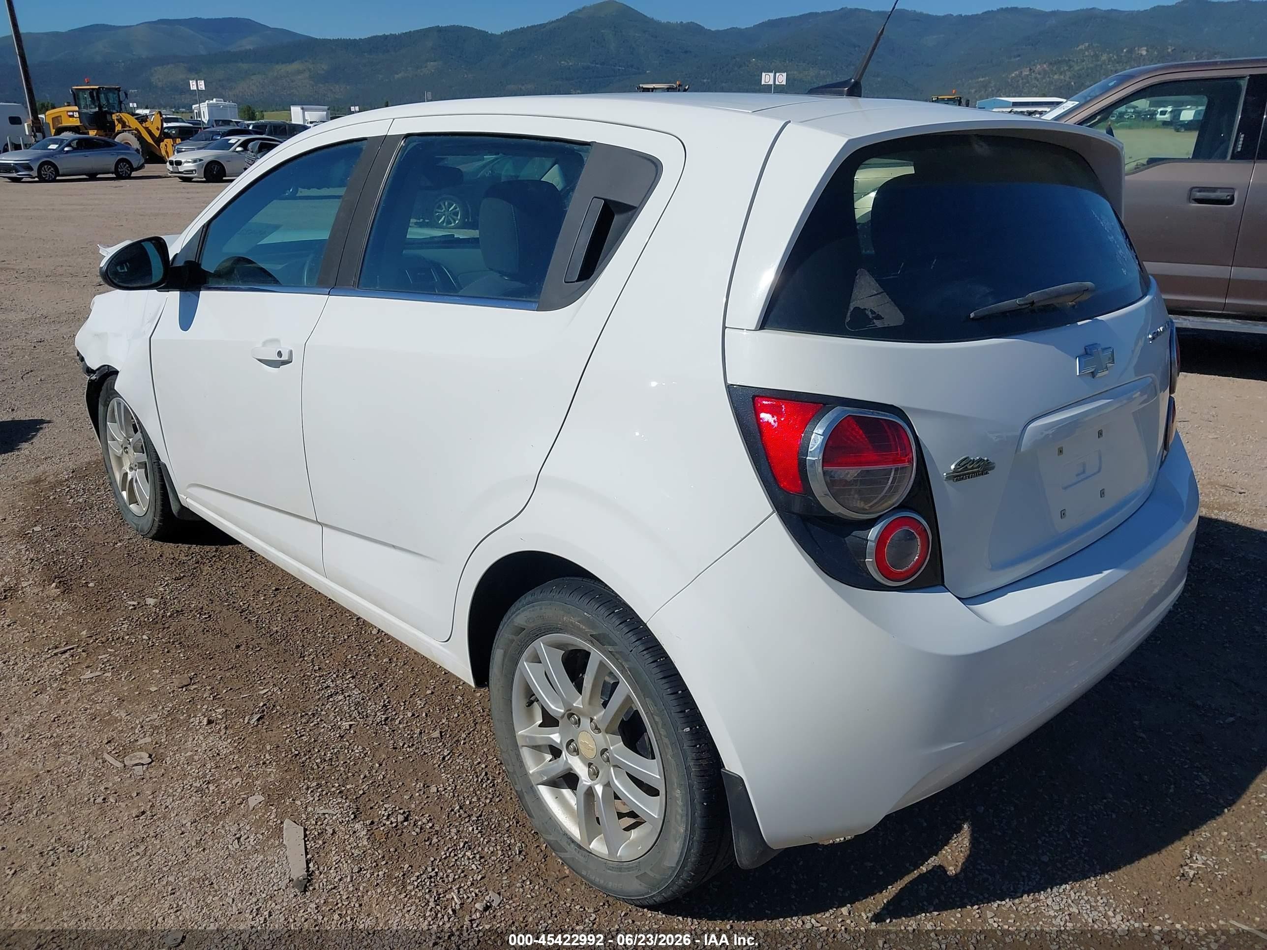 2013 Chevrolet Sonic Lt Auto White vin: 1G1JC6SH1D4248606
