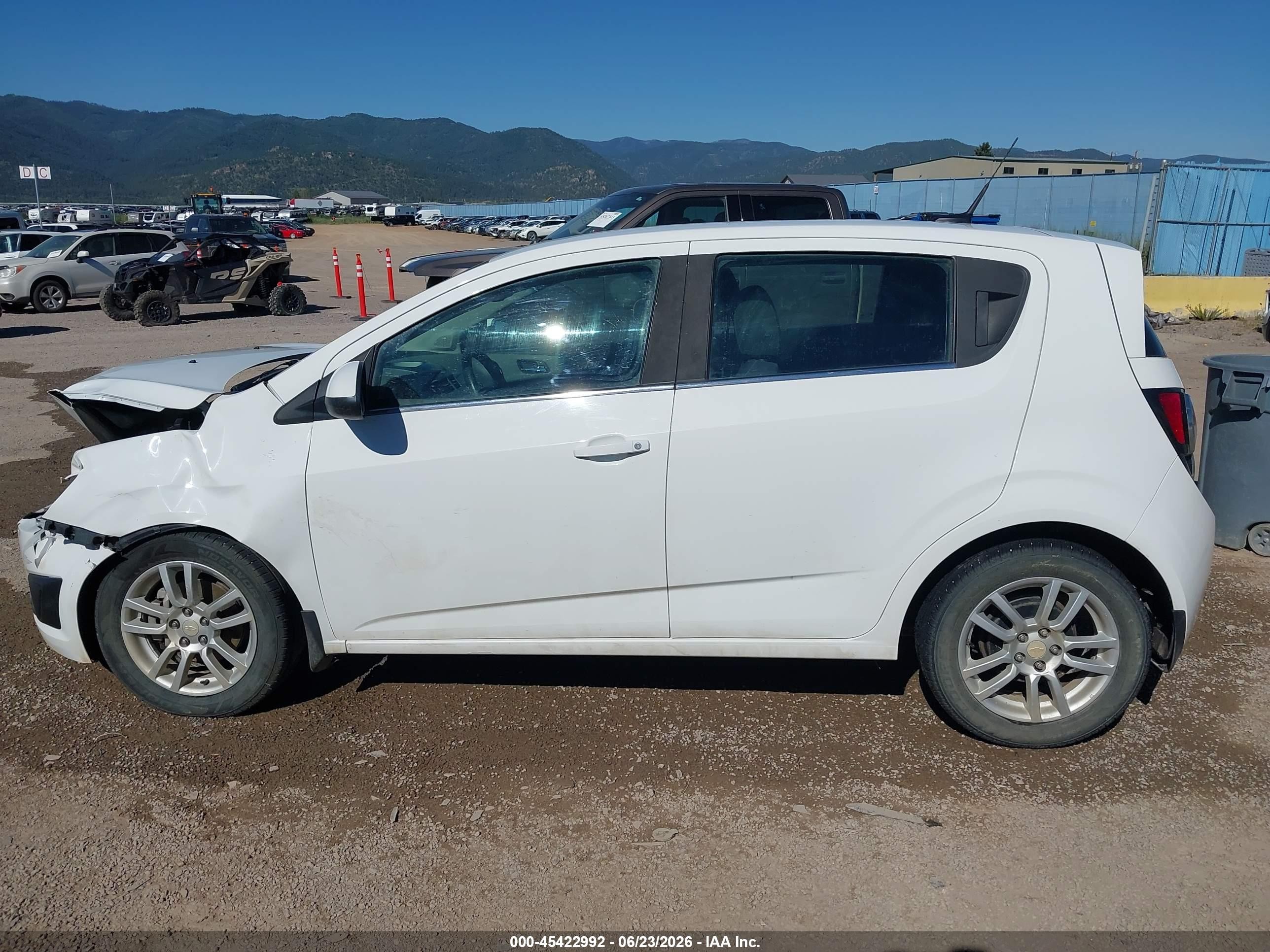 2013 Chevrolet Sonic Lt Auto White vin: 1G1JC6SH1D4248606