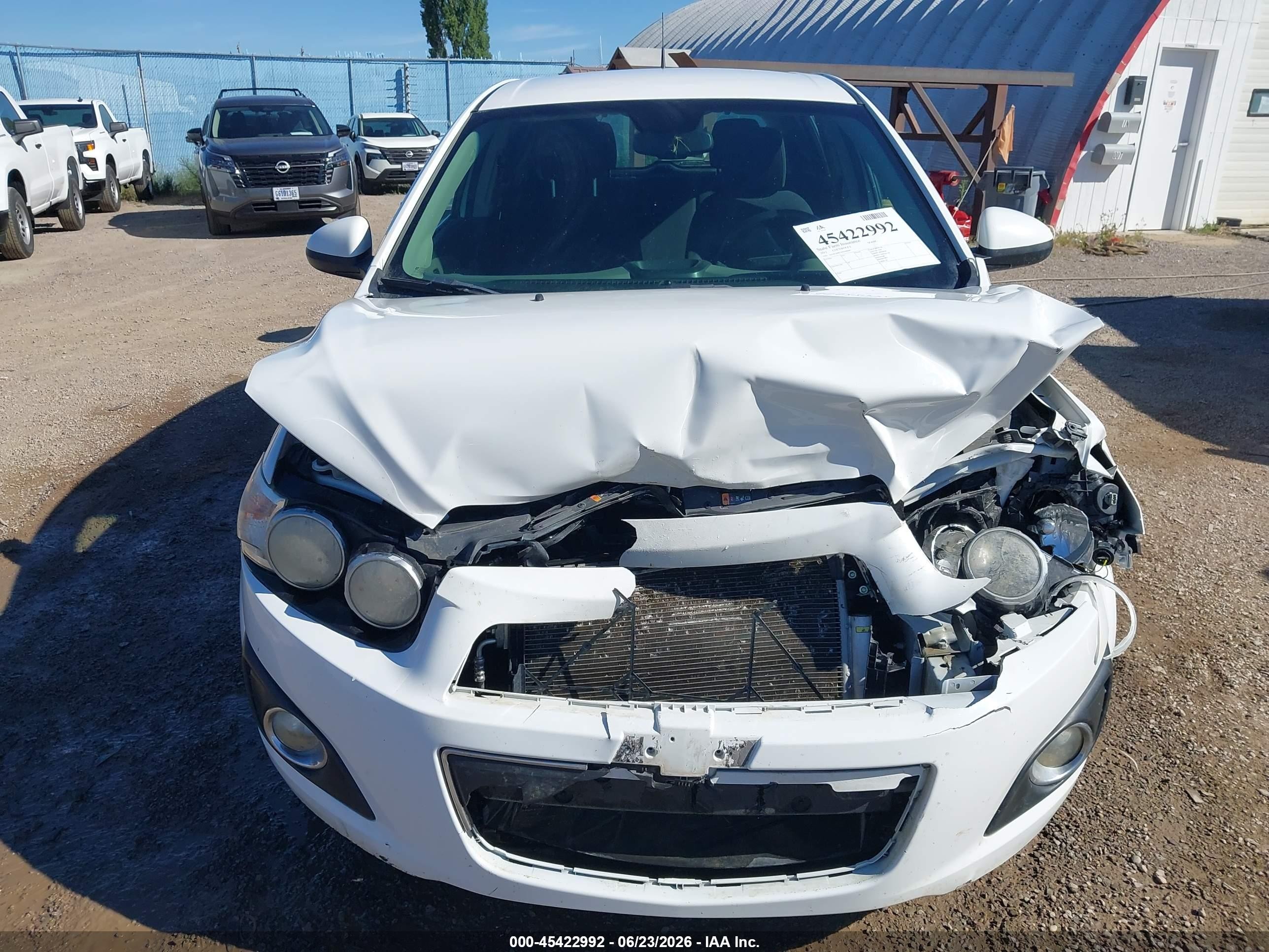 2013 Chevrolet Sonic Lt Auto White vin: 1G1JC6SH1D4248606