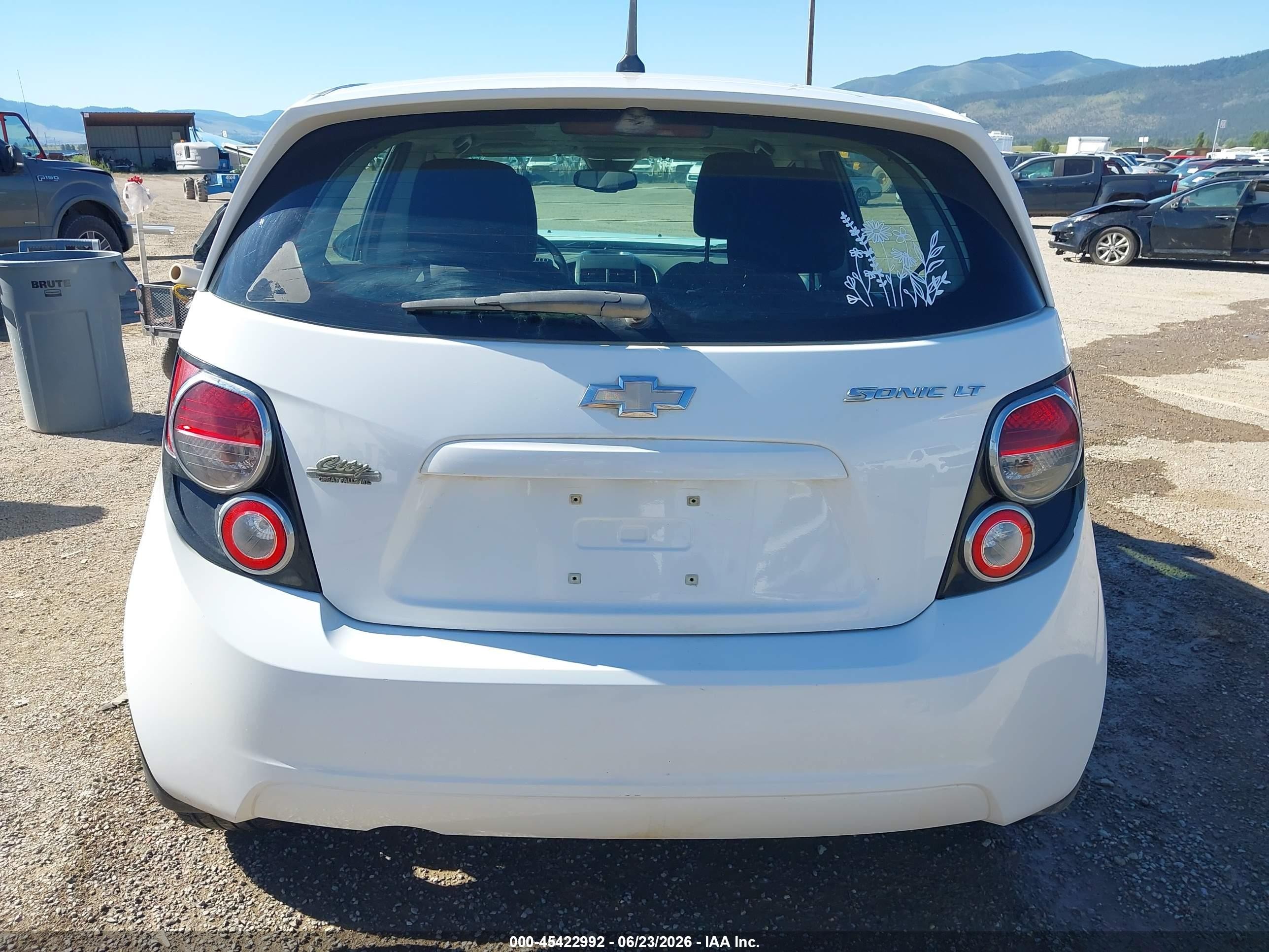 2013 Chevrolet Sonic Lt Auto White vin: 1G1JC6SH1D4248606